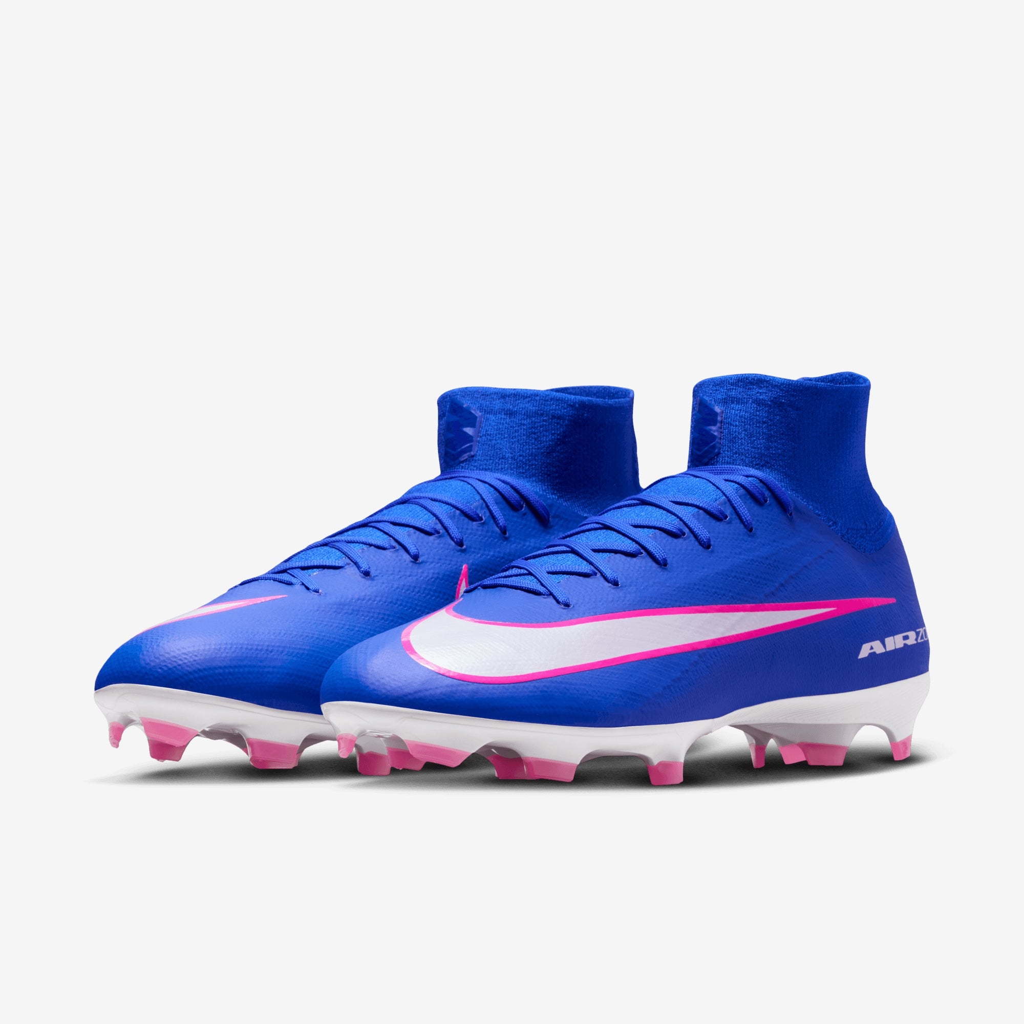 Nike Mercurial Superfly 10 Pro Firm-Ground High-Top Soccer Cleats - Racer Blue/White