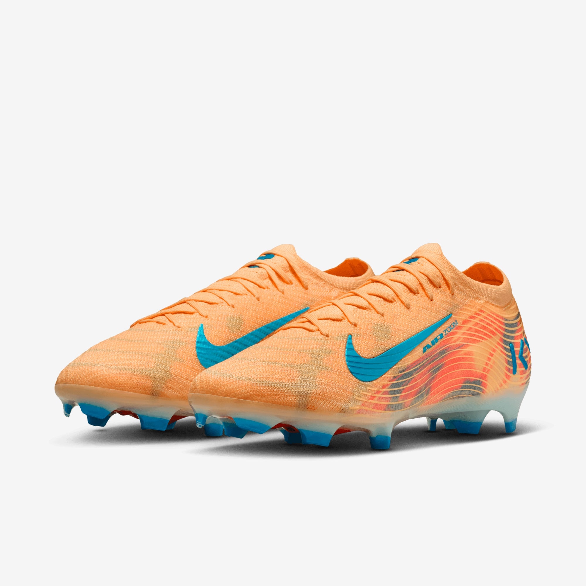 Nike Mercurial Vapor 16 Elite "Kylian Mbappé" Firm-Ground Low-Top Soccer Cleats - Melon Tint/Neo Turq-Igloo