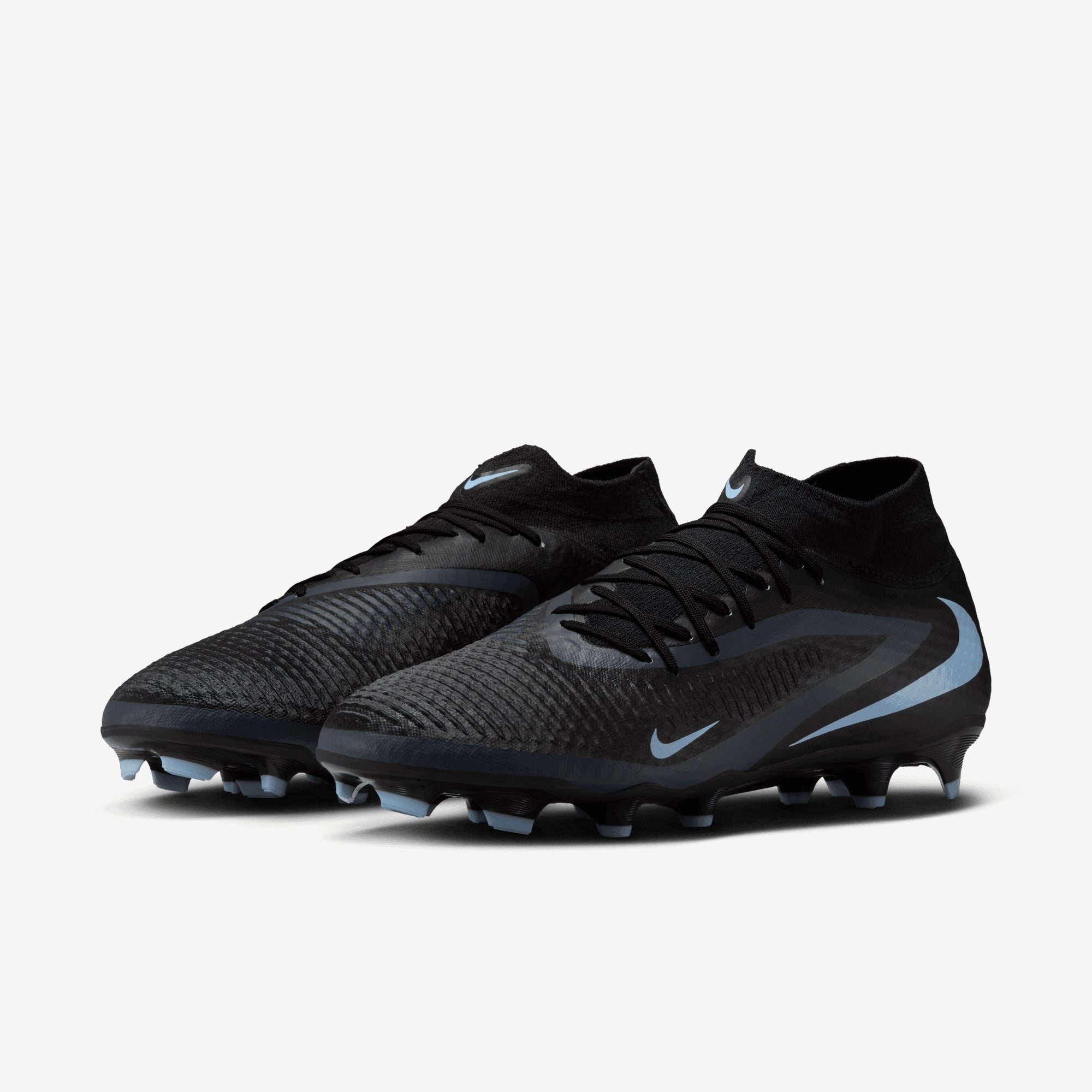 Nike Phantom 6 High Academy Multi-Ground Soccer Cleats - Black/Black