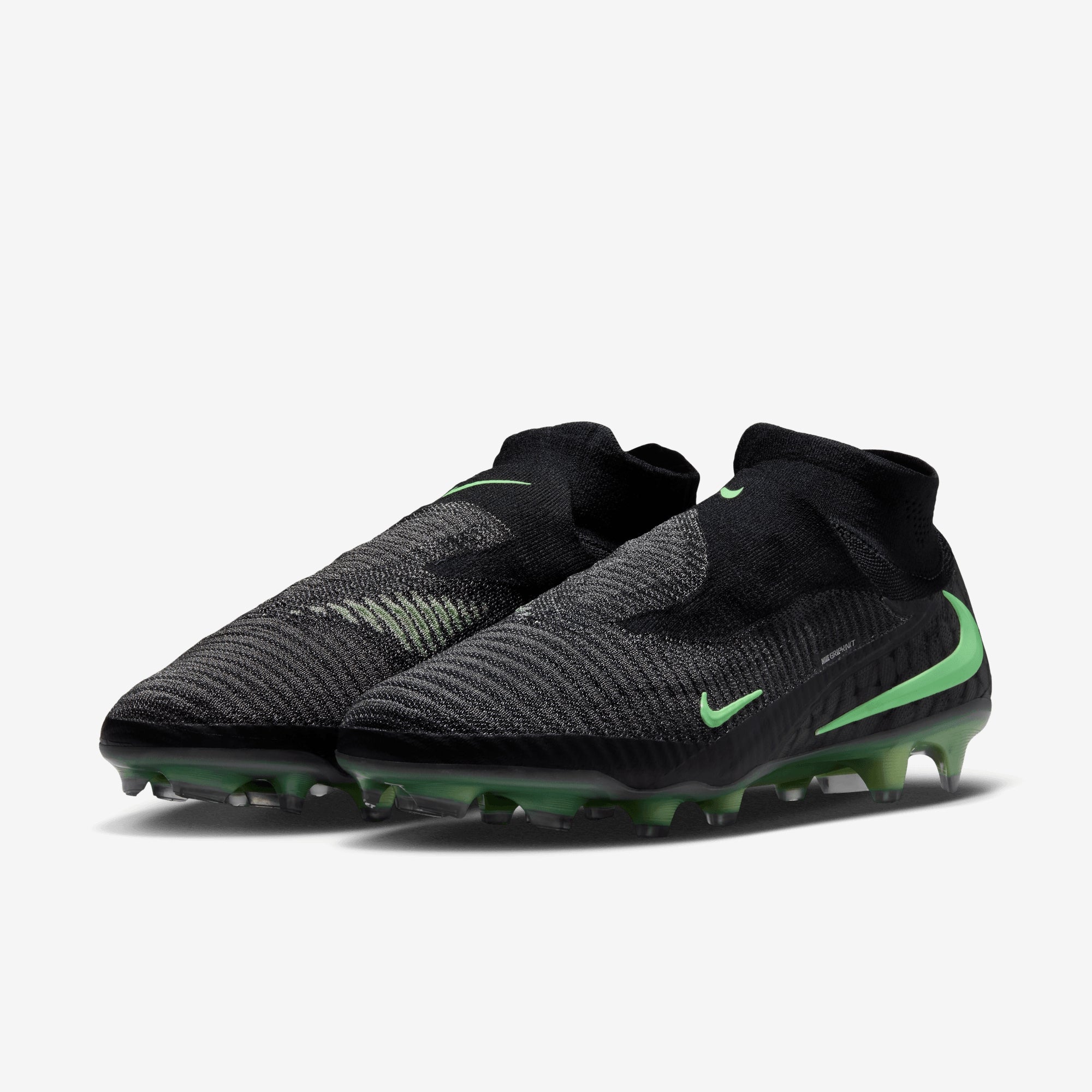 Nike Phantom 6 High Elite Firm-Ground Soccer Cleats - Black/Illusion Green-Black