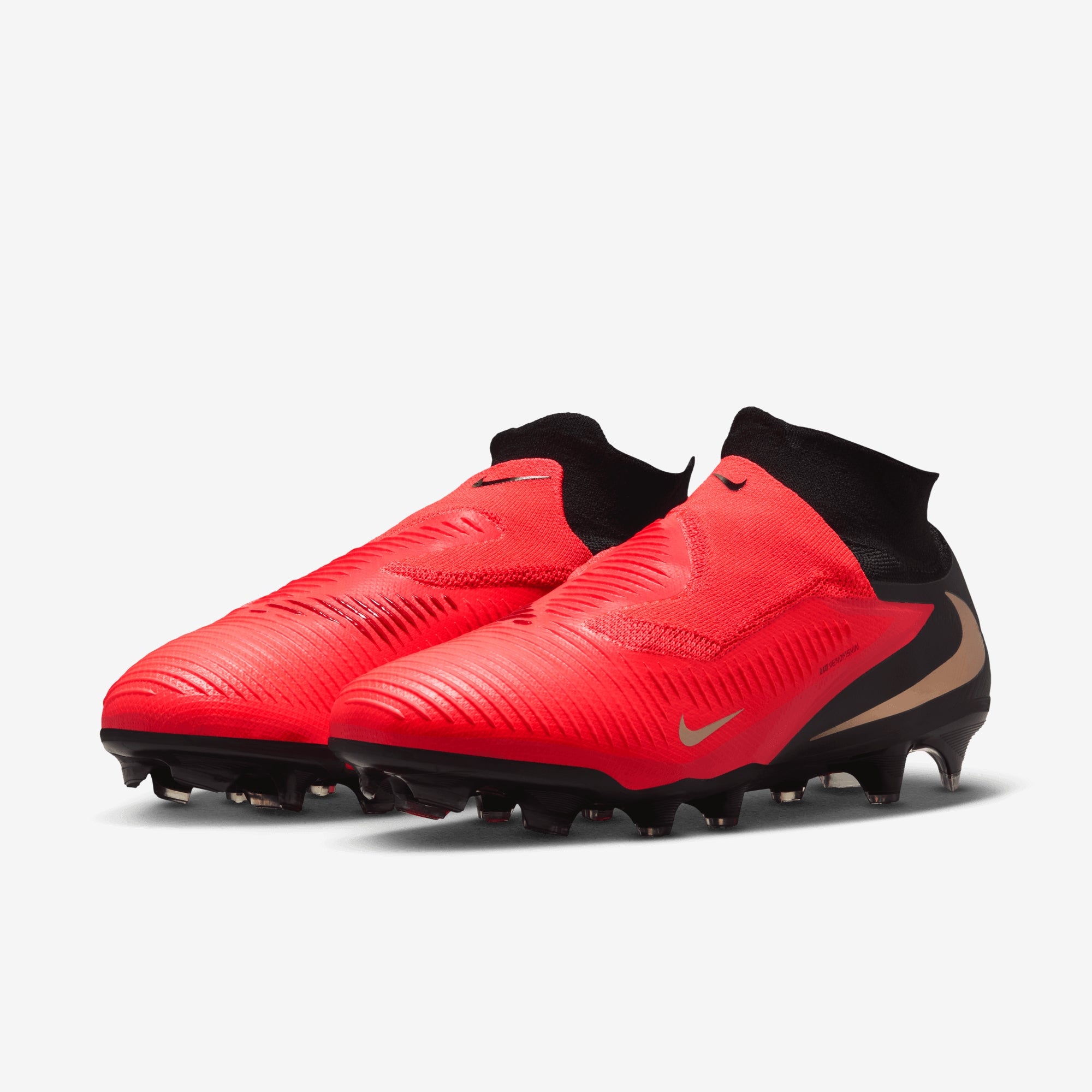 Nike Phantom 6 High Pro Firm-Ground Soccer Cleats - Bright Crimson/Blur-Black