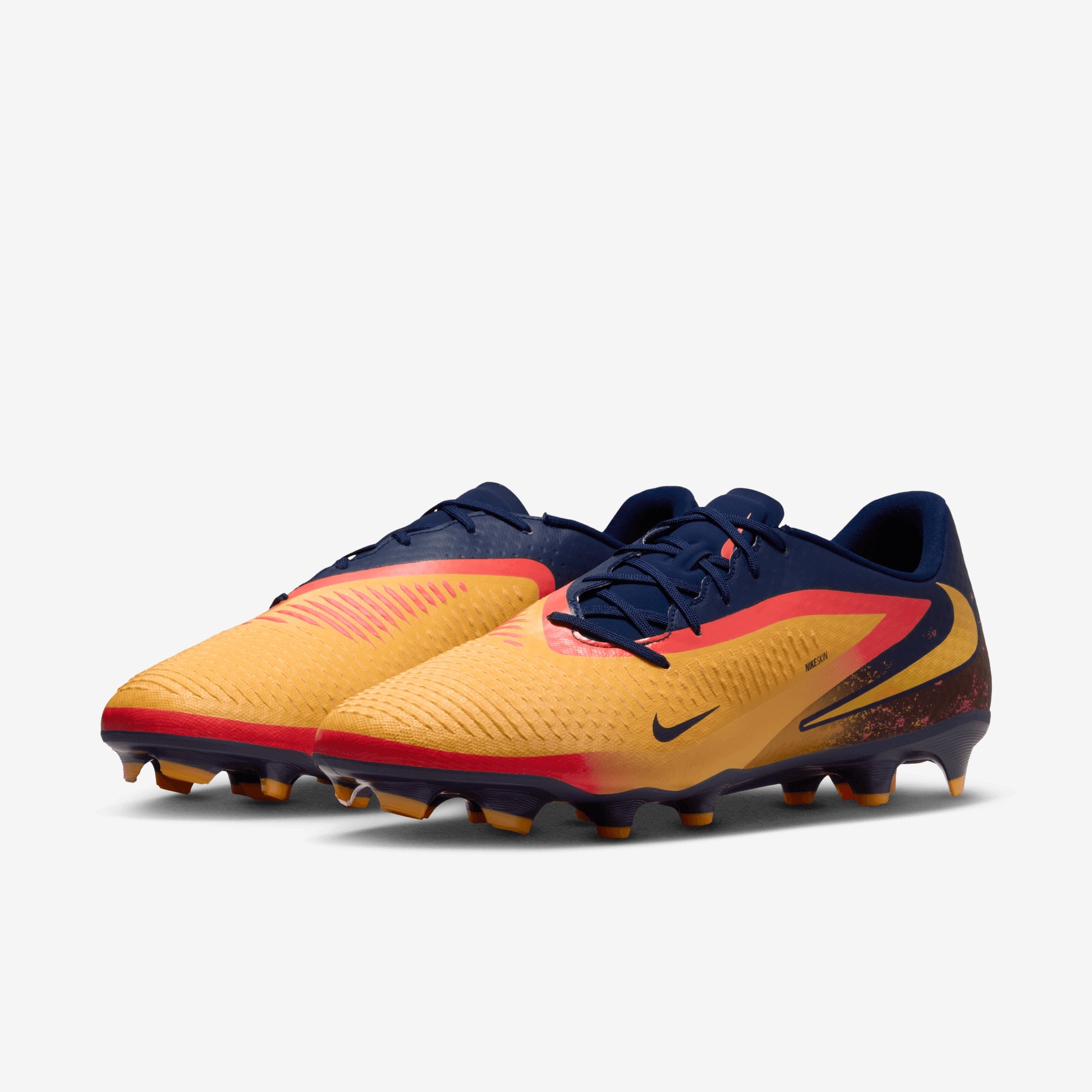 Nike Phantom 6 Low Academy "Erling Haaland" Multi-Ground Soccer Cleats - Laser Orange/Lemon Venom-Blue Void