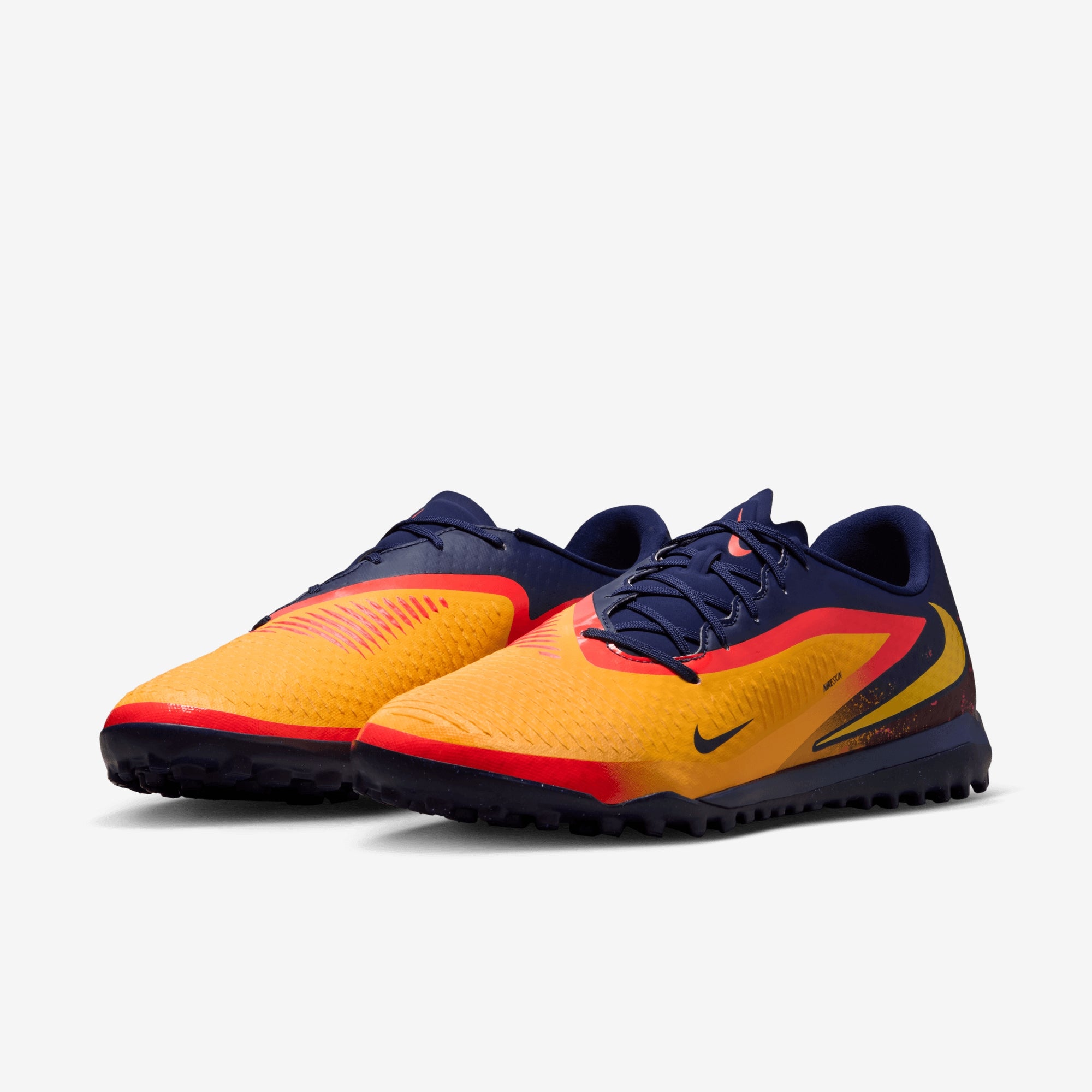 Nike Phantom 6 Low Academy "Erling Haaland" Turf Soccer Shoes - Laser Orange/Lemon Venom-Blue Void