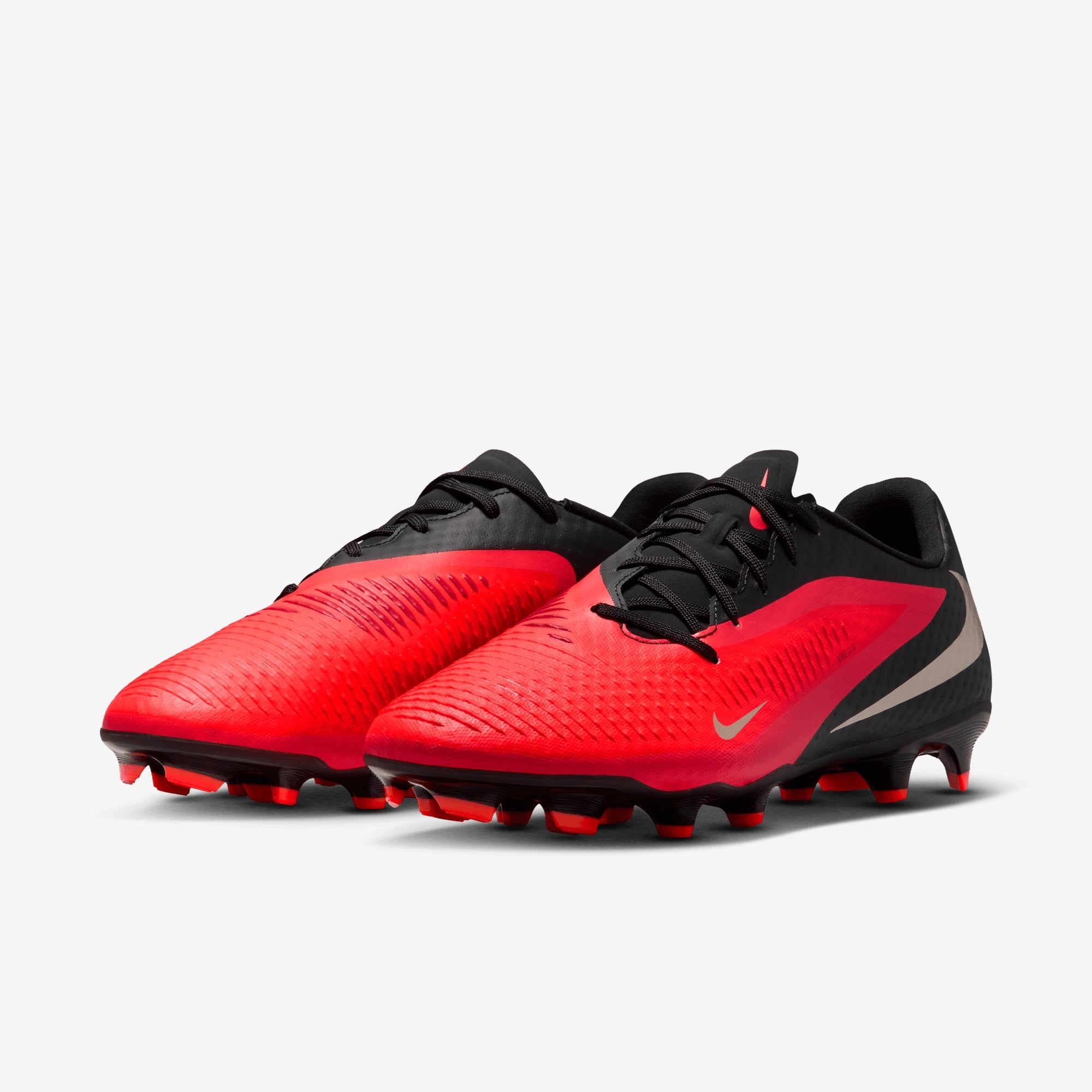Nike Phantom 6 Low Academy Multi-Ground Soccer Cleats - Bright Crimson/Blur-Black