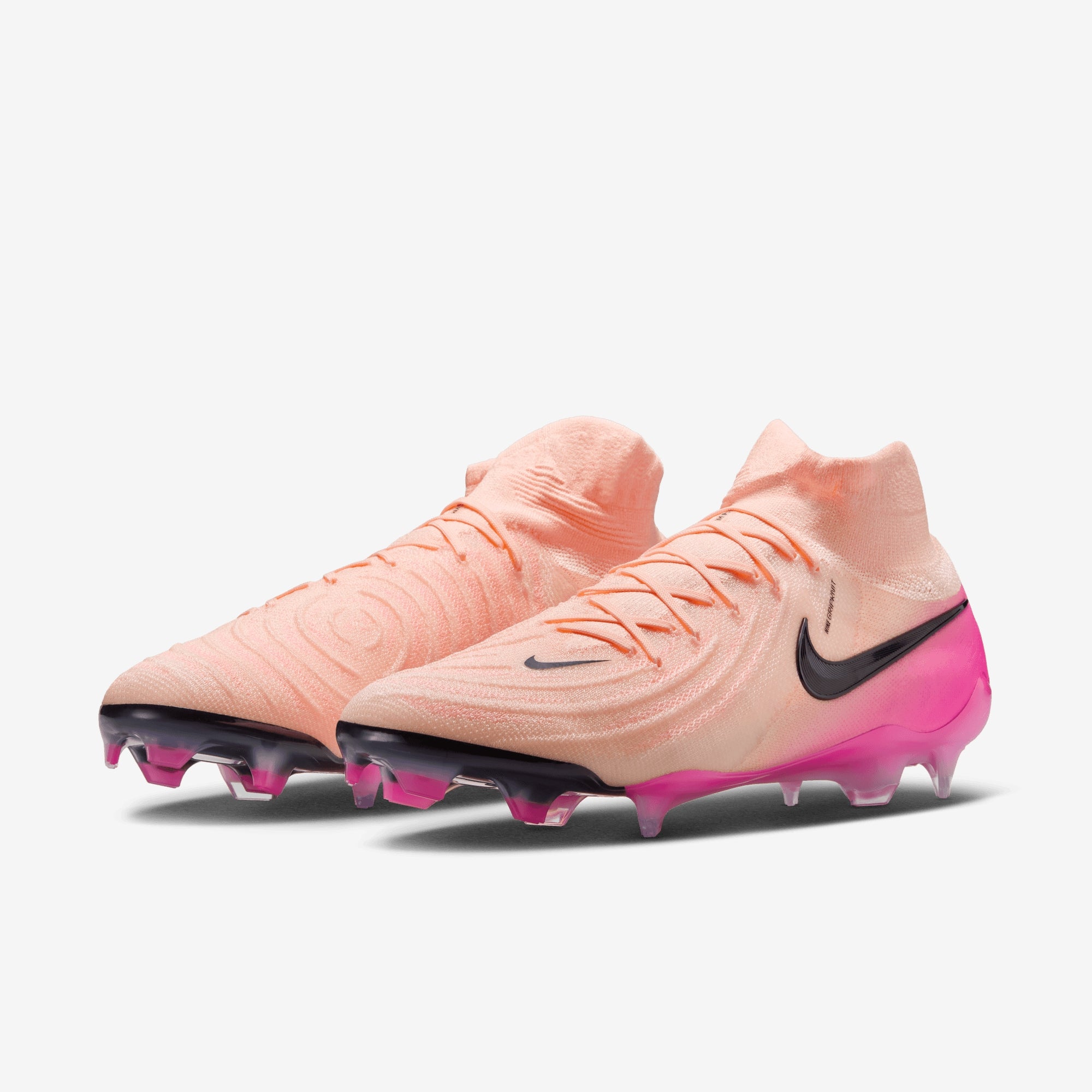 Nike Phantom Luna 2 Elite FG High-Top Soccer Cleats - Crimson Tint/Black-Pink Blast