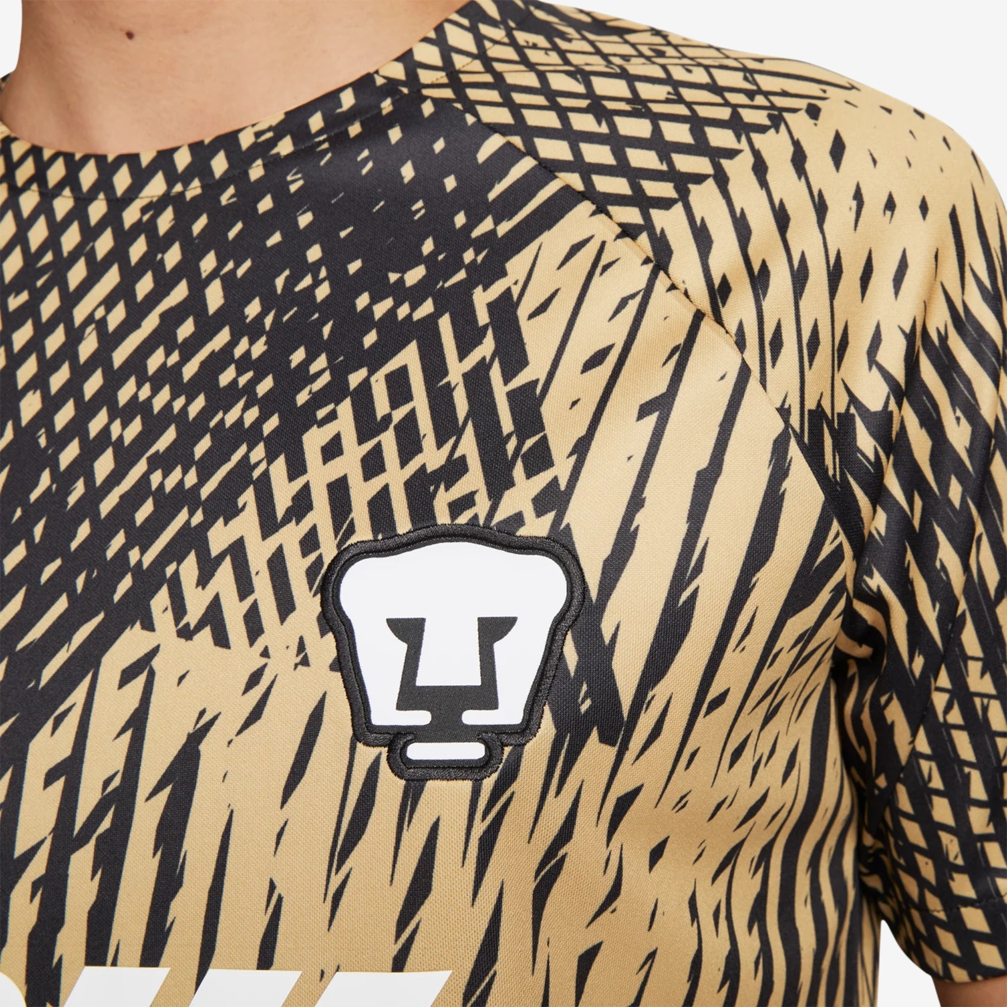 Nike Pumas UNAM Pre-Match Men's Soccer Jersey - Black/Truly Gold/White