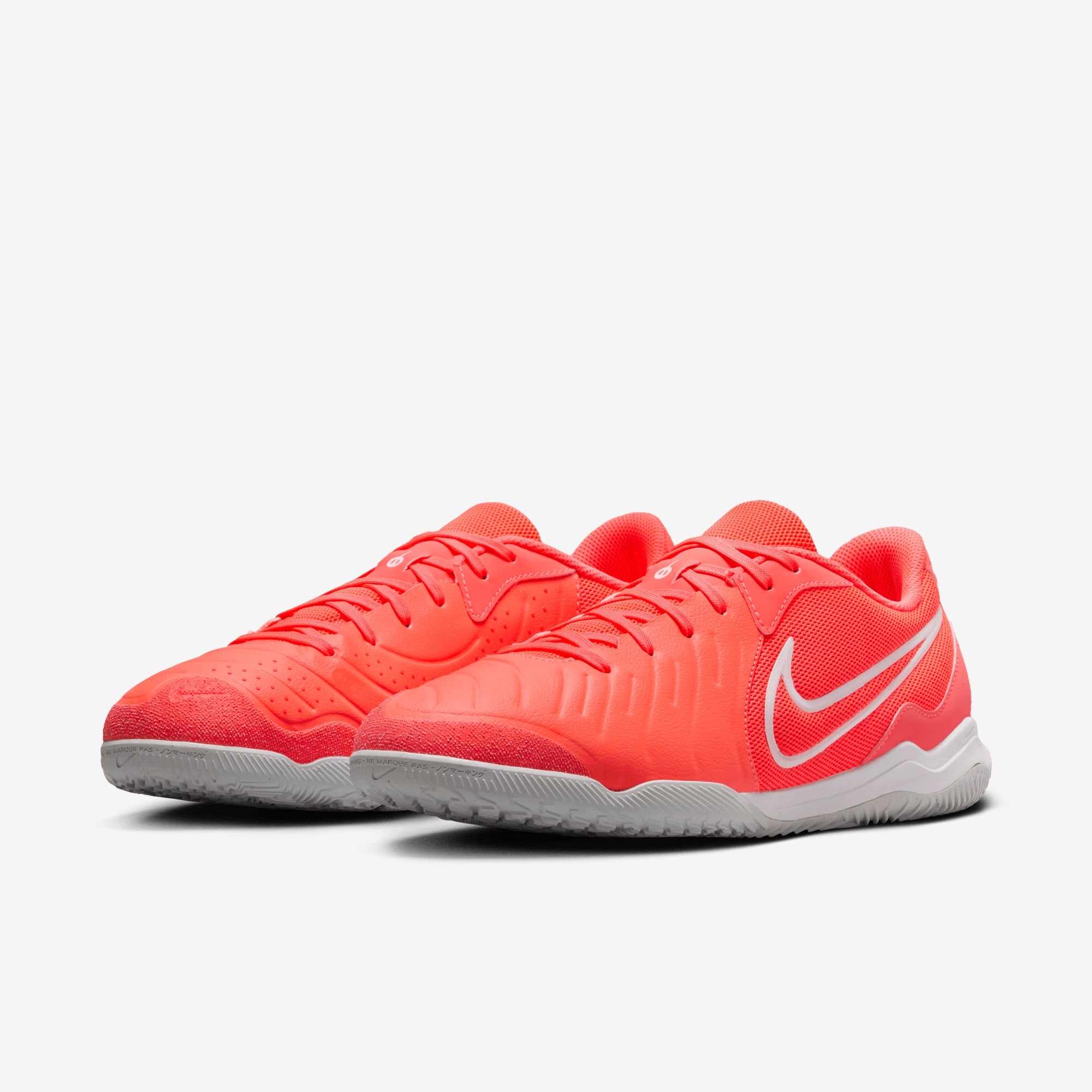 Nike Tiempo Legend 10 Academy IC Low-Top Soccer Shoes - Hot Lava/White
