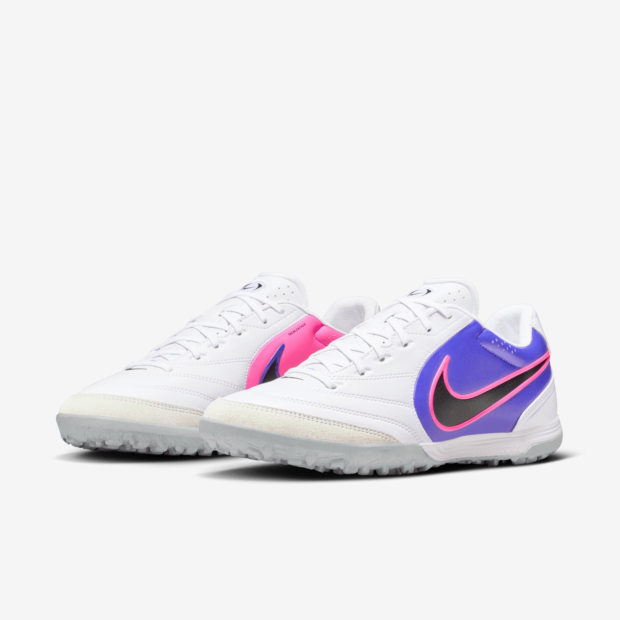 Nike Tiempo Ligera Pro Turf Low-Top Soccer Shoes - White/Black-Racer Blue-Pink Blast