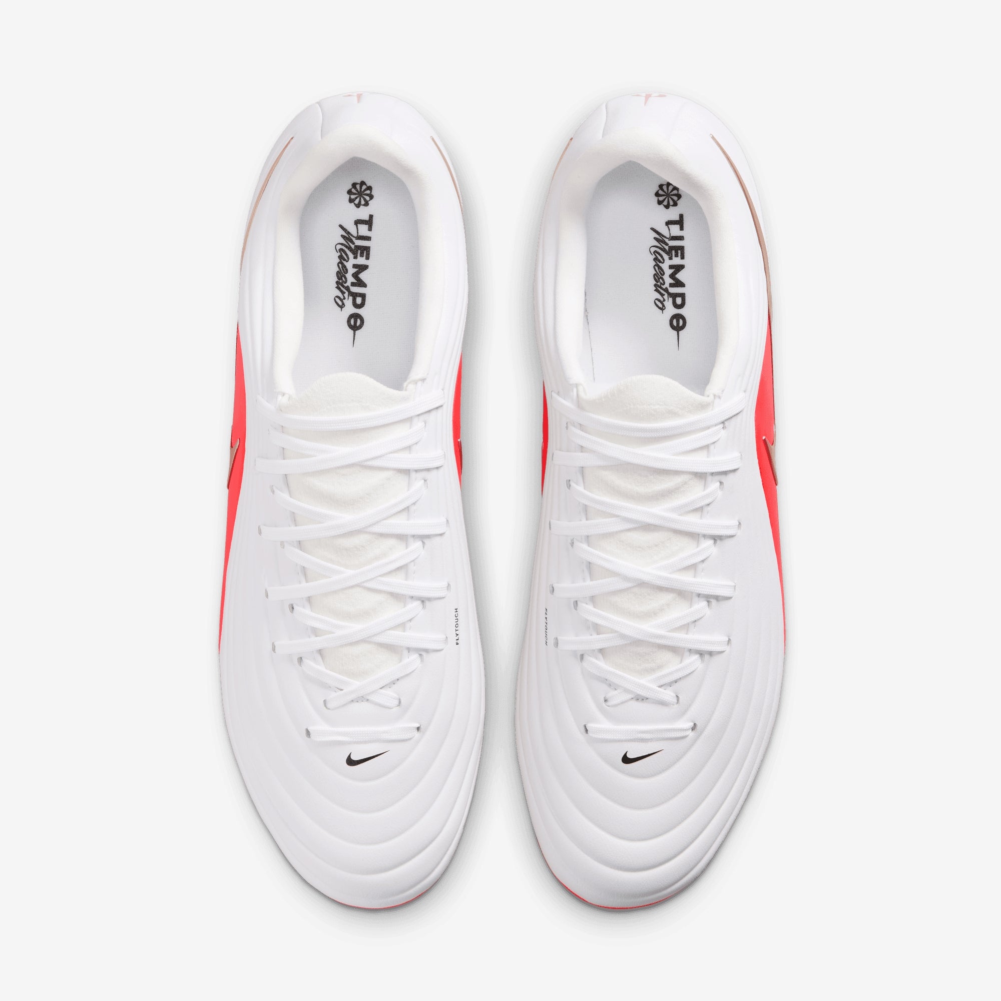 Nike Tiempo Maestro Academy Multi-Ground Low-Top Soccer Cleats - White/Blur-Bright Crimson