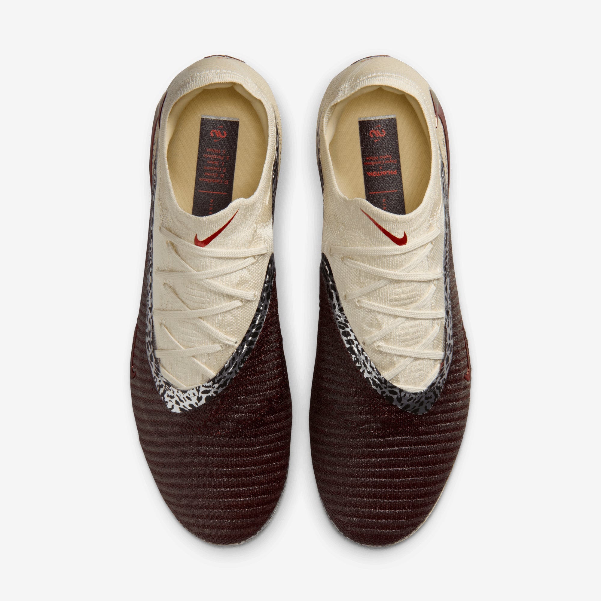 Nike United Phantom 6 Low Elite Firm-Ground Soccer Cleats - Burgundy Crush/University Red-Fossil