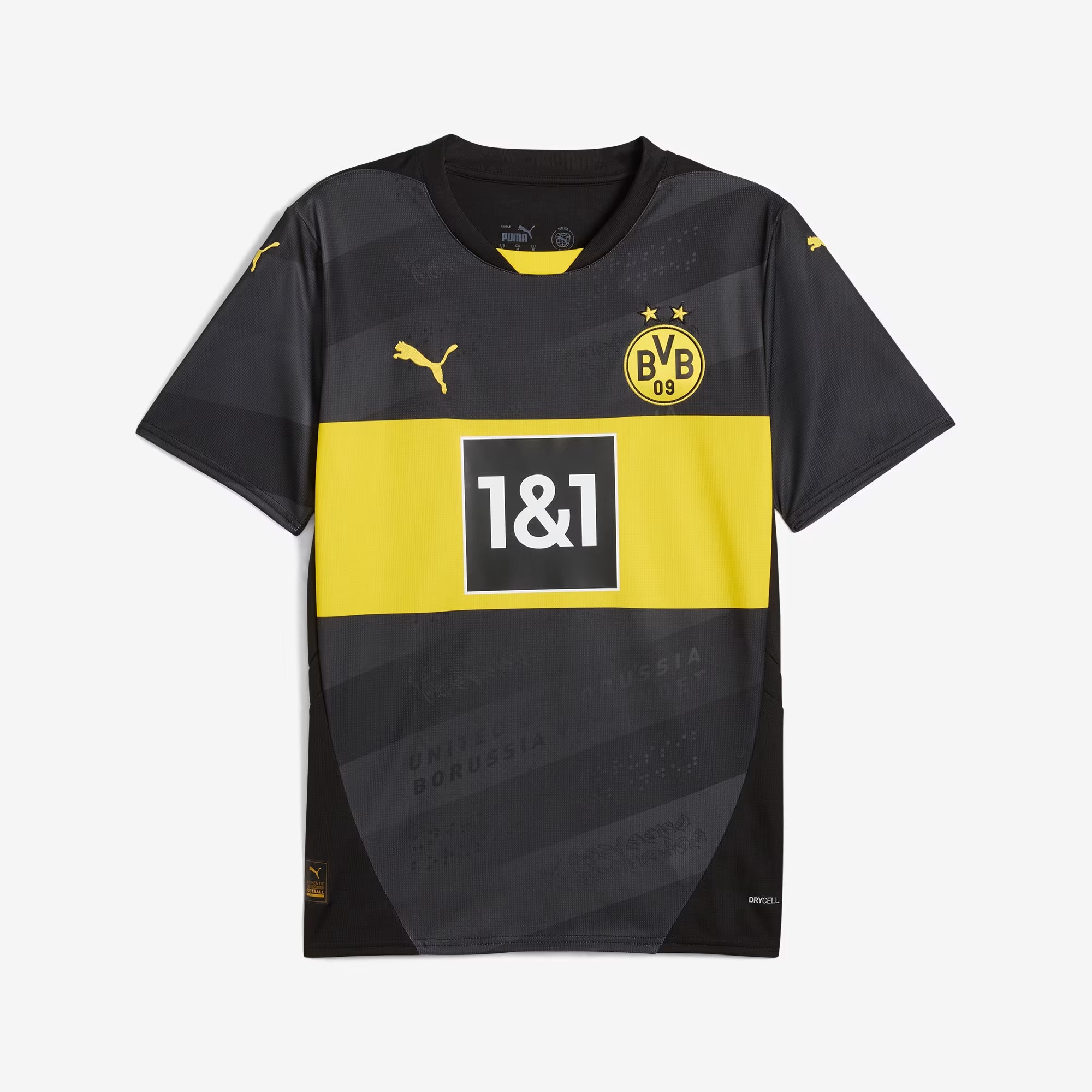 PUMA Borussia Dortmund 2024/25 Stadium Away Men's dryCELL Soccer Replica Jersey - PUMA Black-Faster Yellow