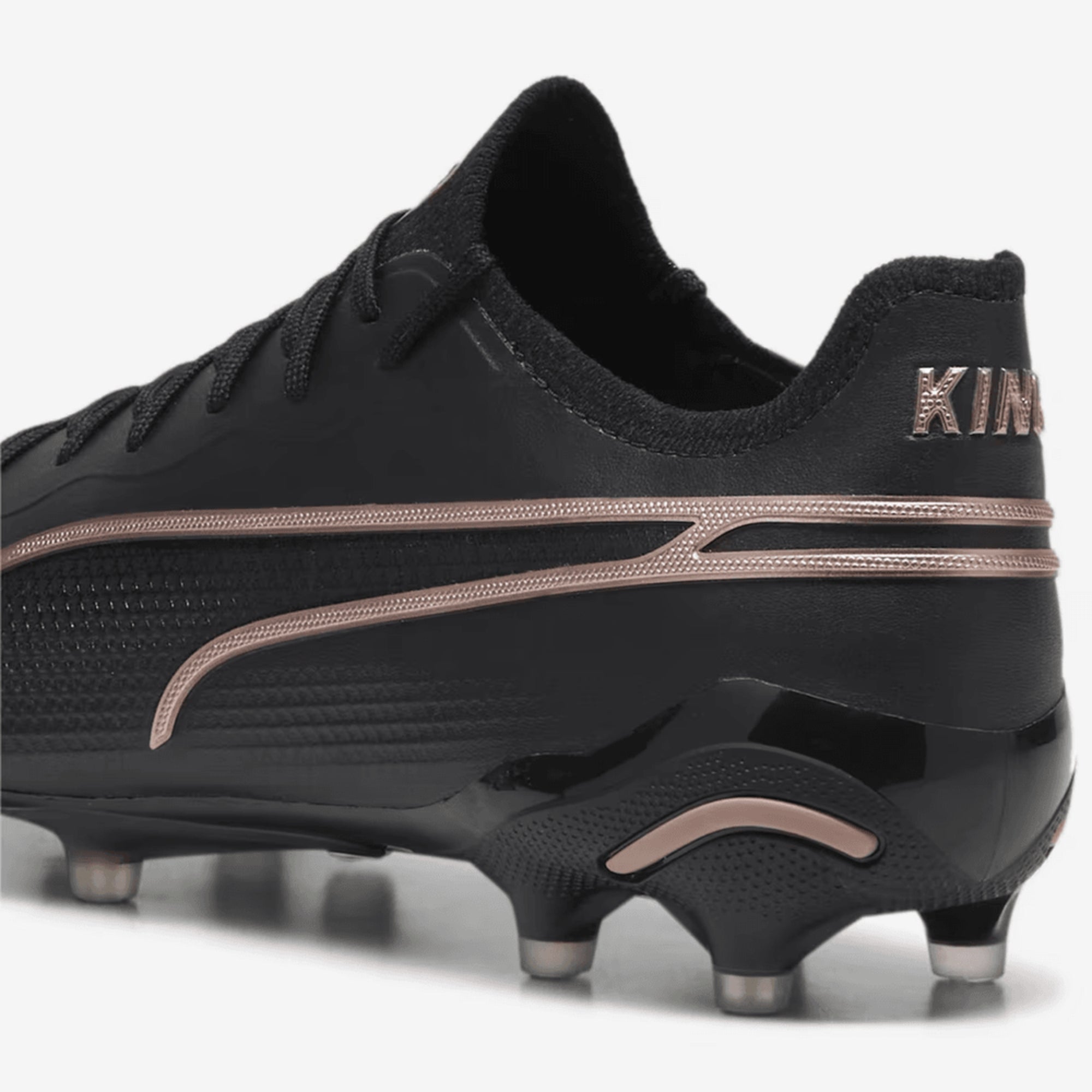 PUMA KING ULTIMATE Firm/Artificial-Ground Low-Top Soccer Cleats - PUMA Black-Copper Rose