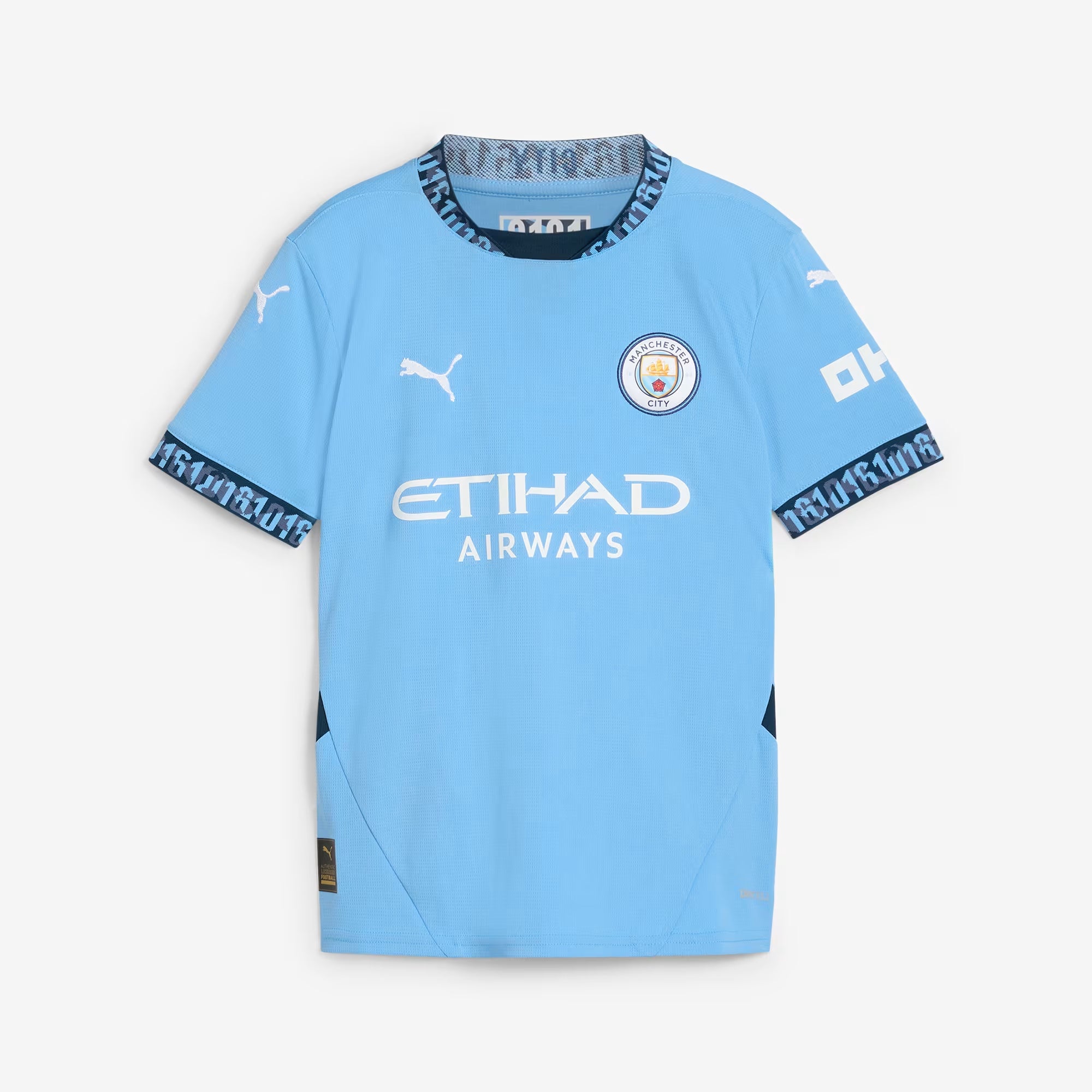 PUMA Manchester City 24/25 Stadium Home Big Kids' dryCELL Soccer Replica Jersey - Team Light Blue-Marine Blue