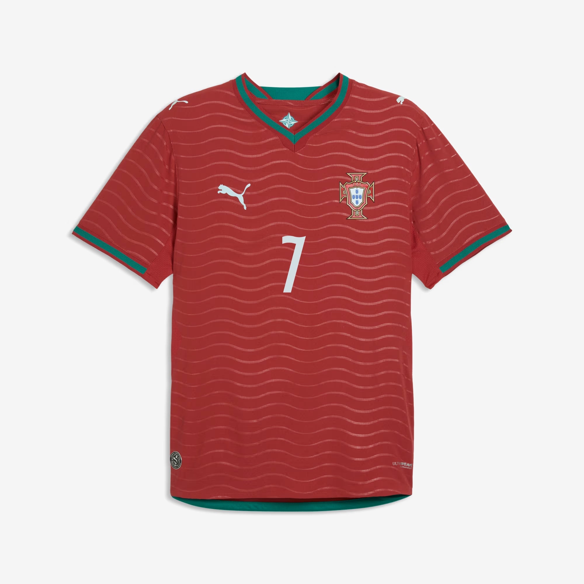 PUMA Portugal 2026 Match Home Ronaldo Men's Soccer Authentic Jersey - Club Red-Green Lagoon