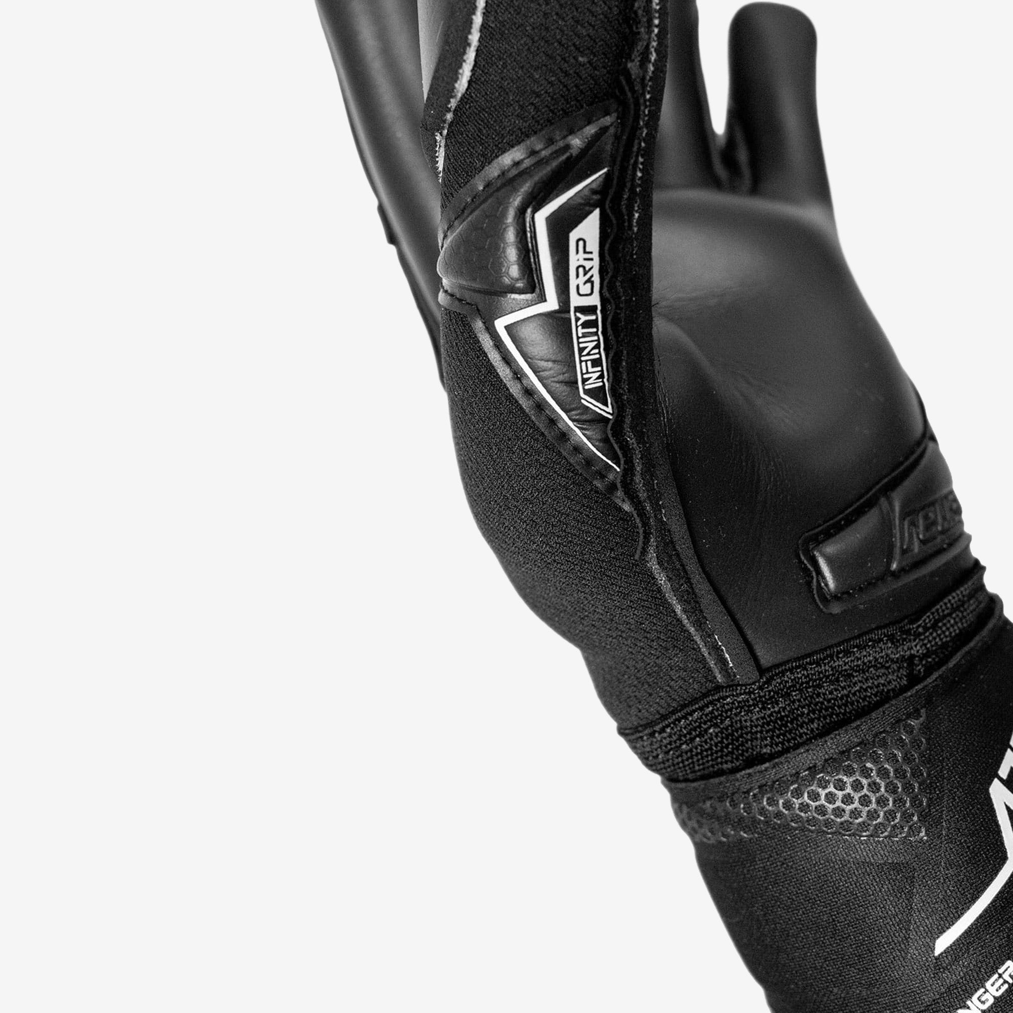 Reusch Attrakt Freegel Infinity Finger Support Soccer Goalkeeper Gloves - Black