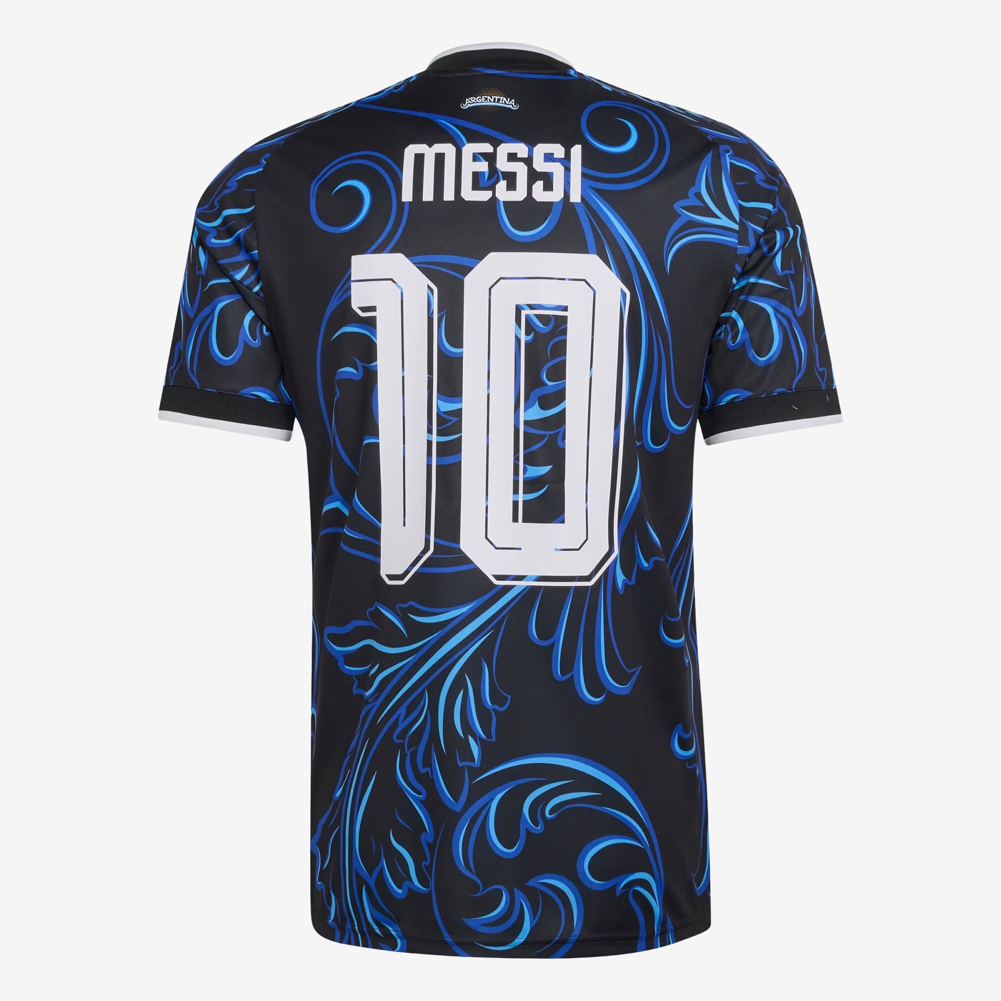 adidas Argentina 2026 Stadium Away Messi Men's Soccer Jersey - Black / Lucid Blue / Blue Burst