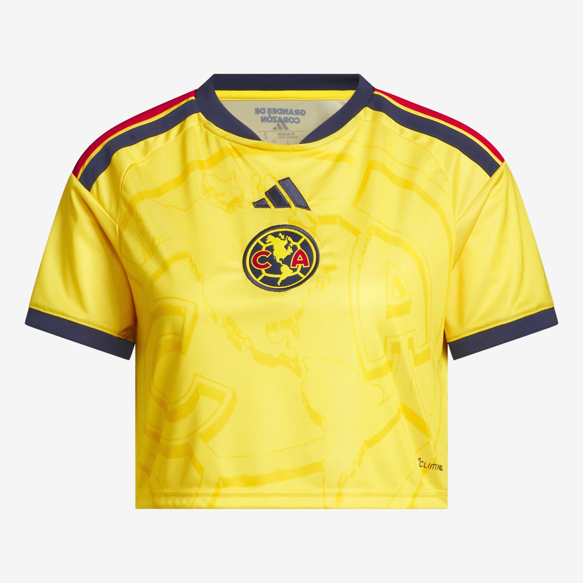 adidas Club America 2026/27 Stadium Home Cropped Women's Soccer Jersey - Impact Yellow