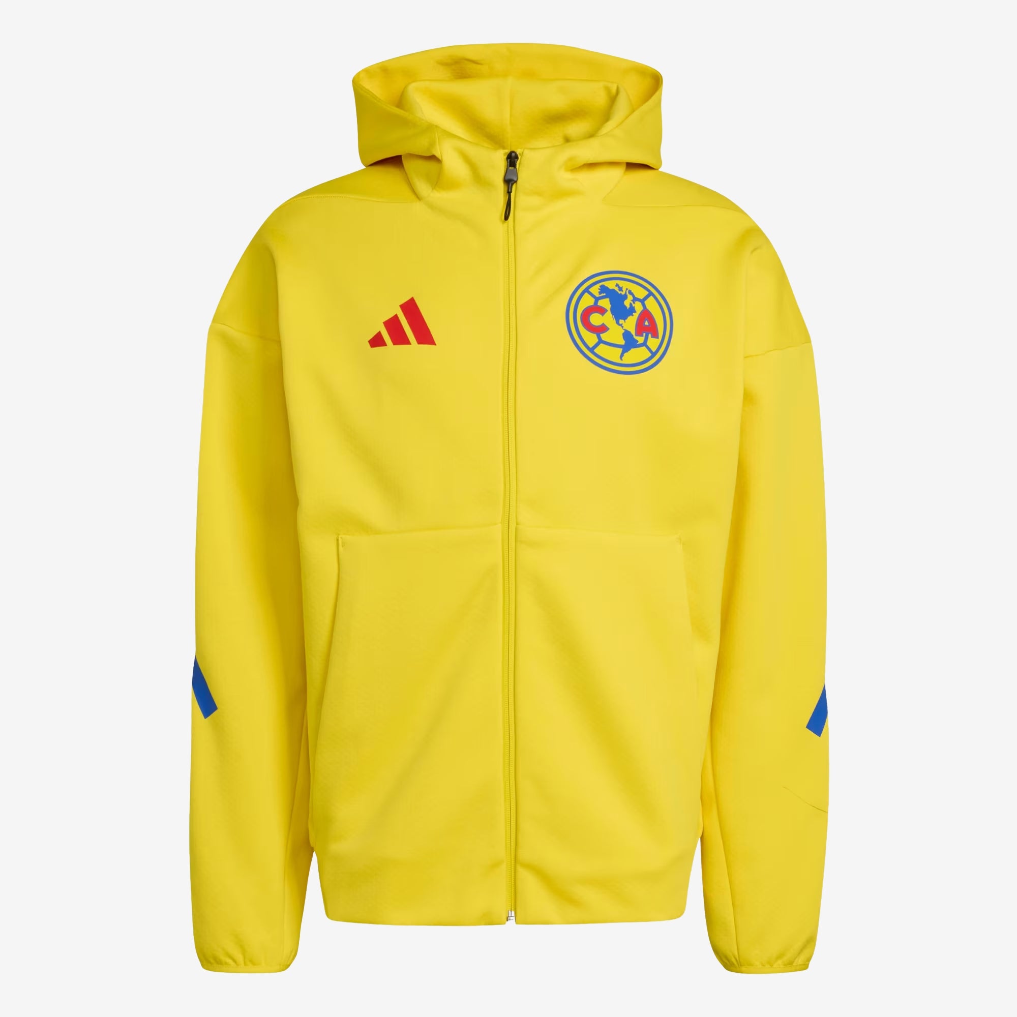 adidas Club America Z.N.E. Anthem Men's Soccer Full-Zip Hooded Jacket - Yellow