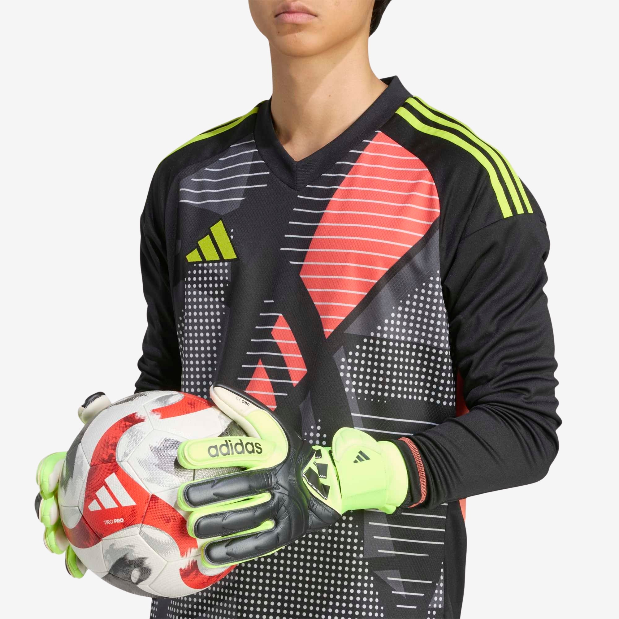 adidas Copa Pro Goalkeeper Gloves - Black / Black / Lucid Lemon