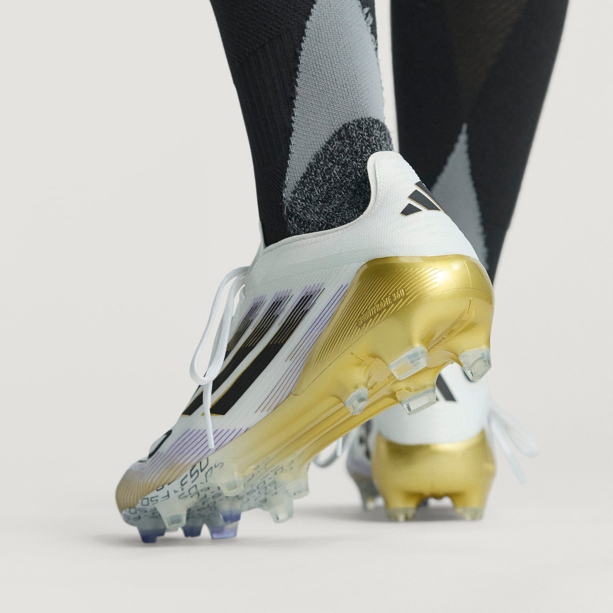 adidas F50 Elite Firm-Ground Low-Top Soccer Cleats - Cloud White / Core Black / Gold Metallic