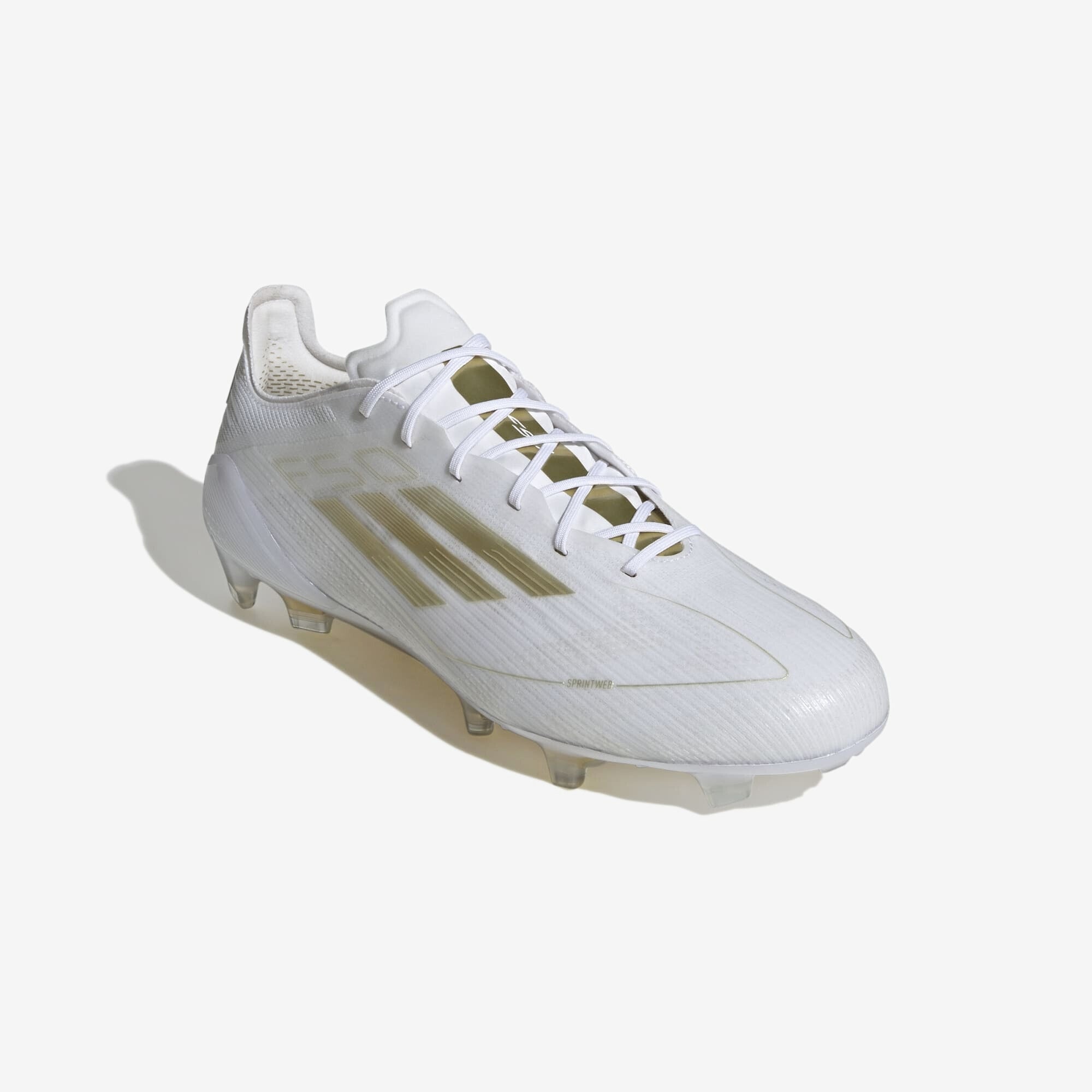 adidas F50 Elite Firm-Ground Low-Top Soccer Cleats - Cloud White / Gold Metallic / Cloud White