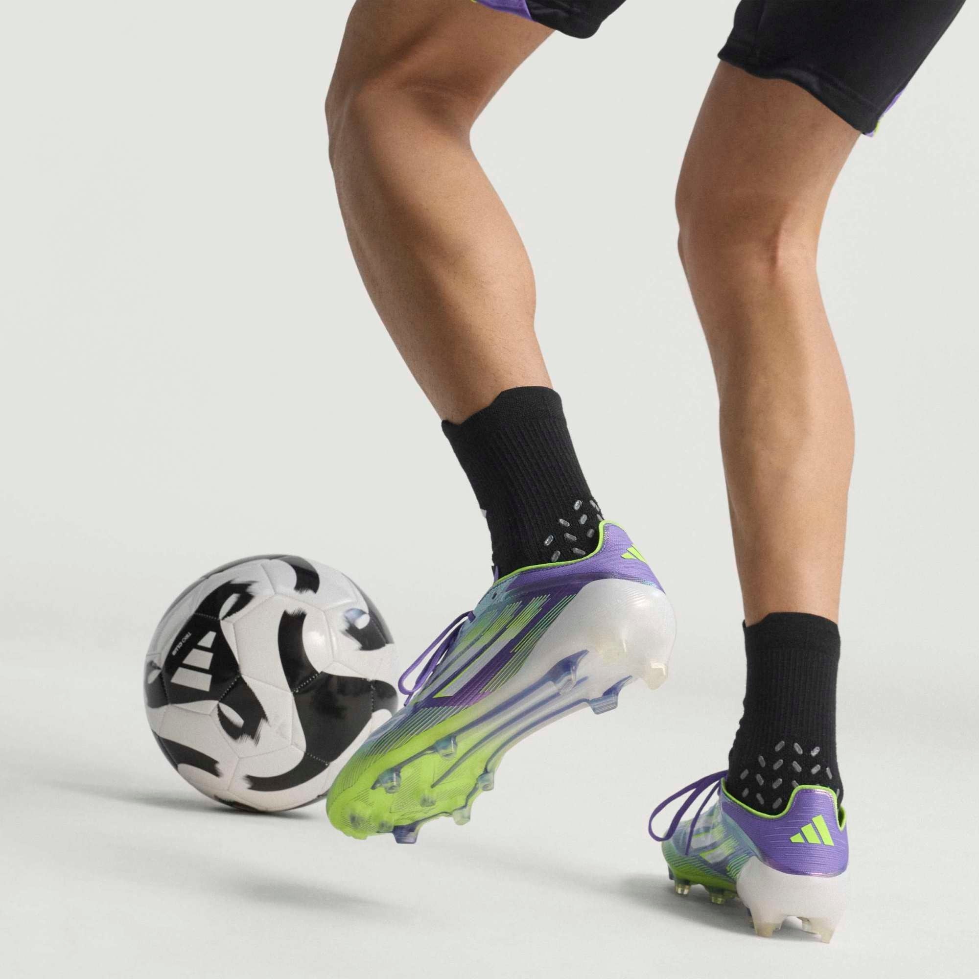 adidas F50 Elite Firm-Ground Low-Top Soccer Cleats - Purple Rush / Cloud White / Lucid Lemon