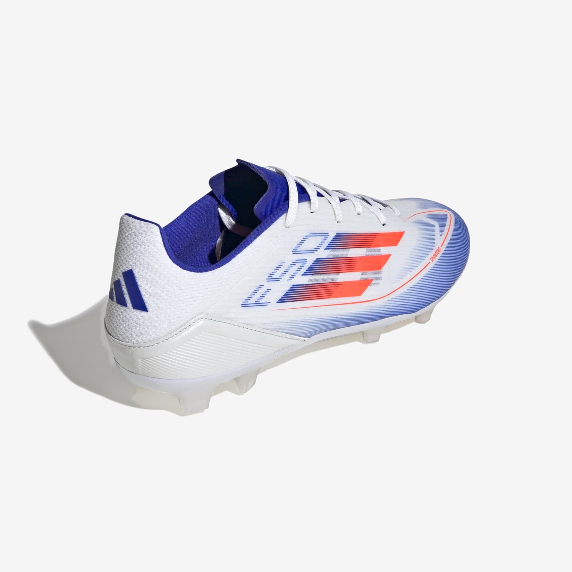 adidas F50 League Firm/Multi-Ground Soccer Cleats - Cloud White / Solar Red / Lucid Blue