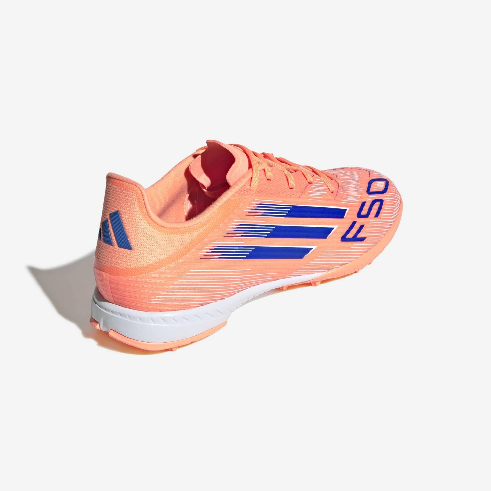 adidas F50 League Turf Low-Top Soccer Shoes - Beam Orange / Lucid Blue / Cloud White