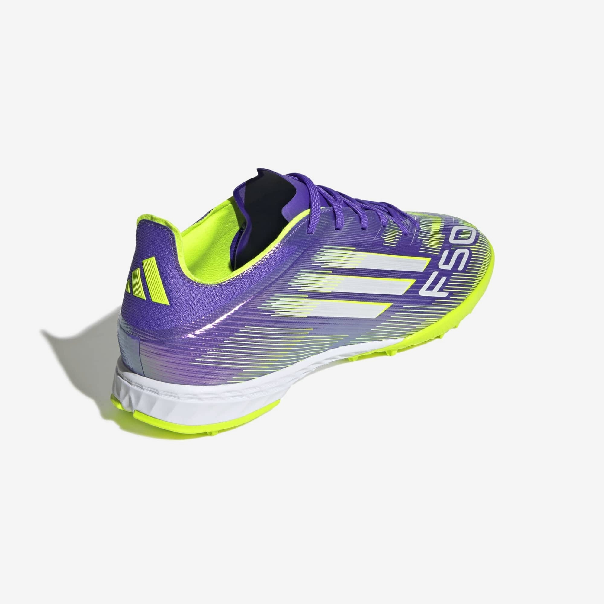 adidas F50 Pro Turf Low-Top Soccer Shoes - Purple Rush / Cloud White / Lucid Lemon