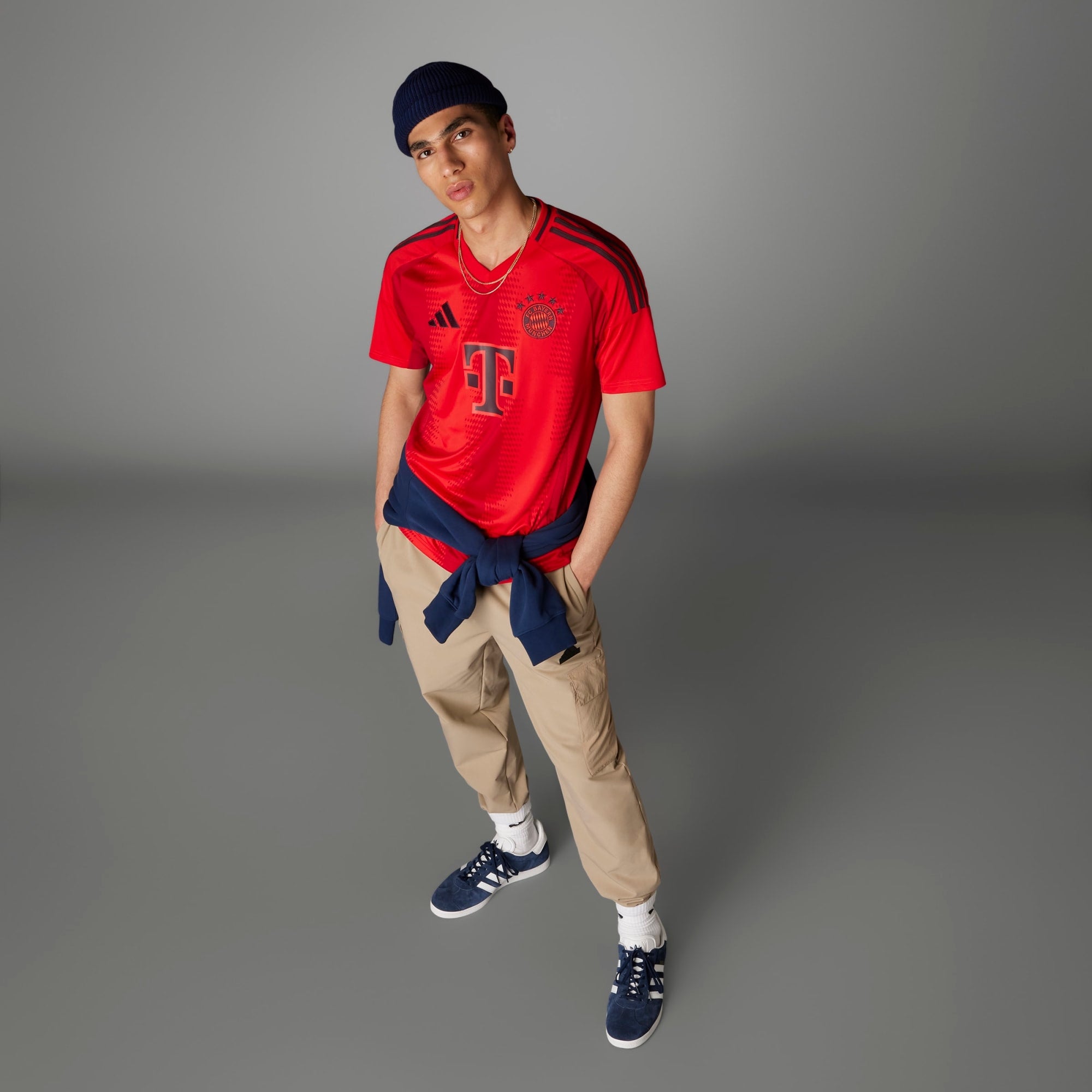 adidas FC Bayern 2024/25 Stadium Home Men's AEROREADY Soccer Replica Jersey - Red