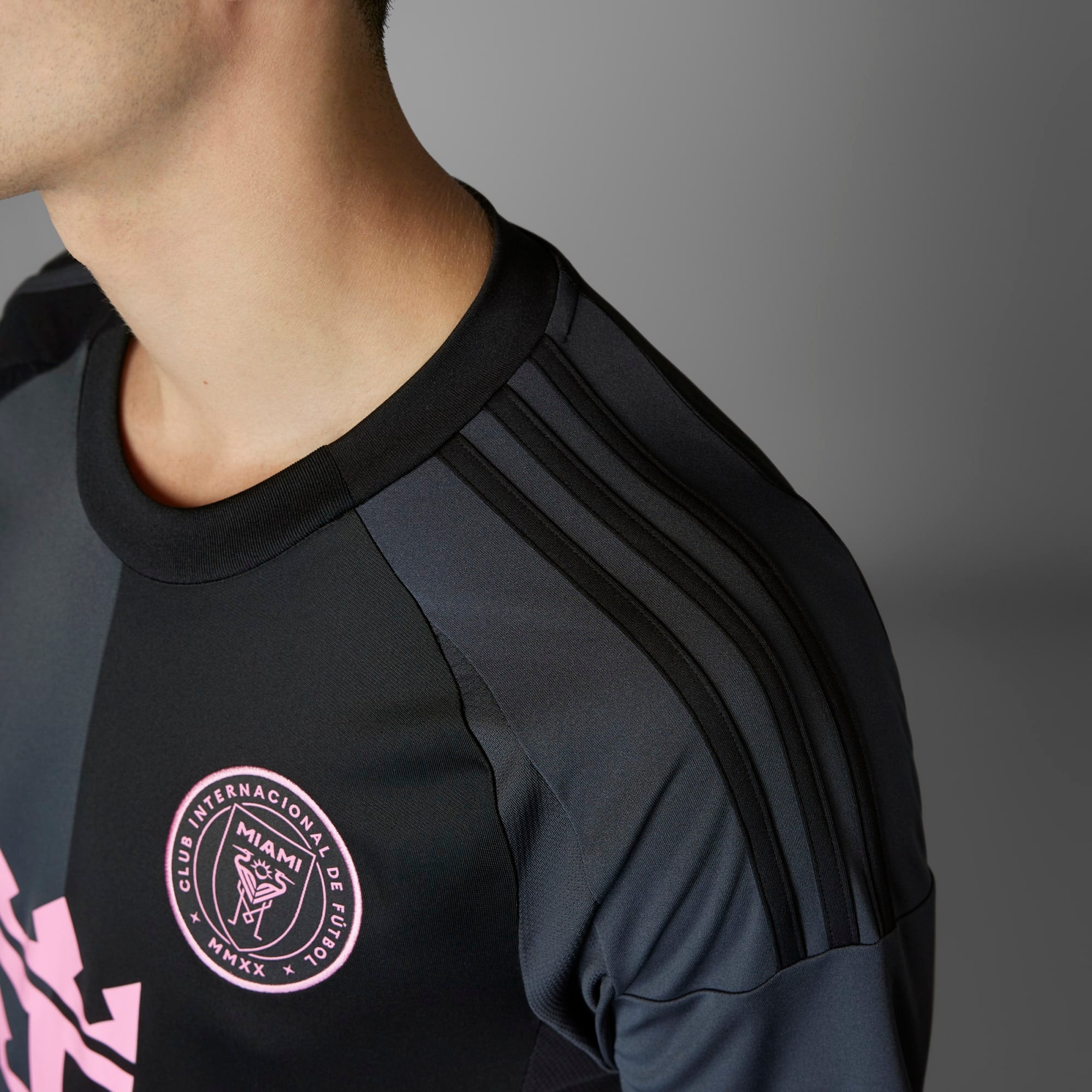adidas Inter Miami CF 2025/26 Messi Stadium Away Men's AEROREADY Soccer Replica Jersey - Black