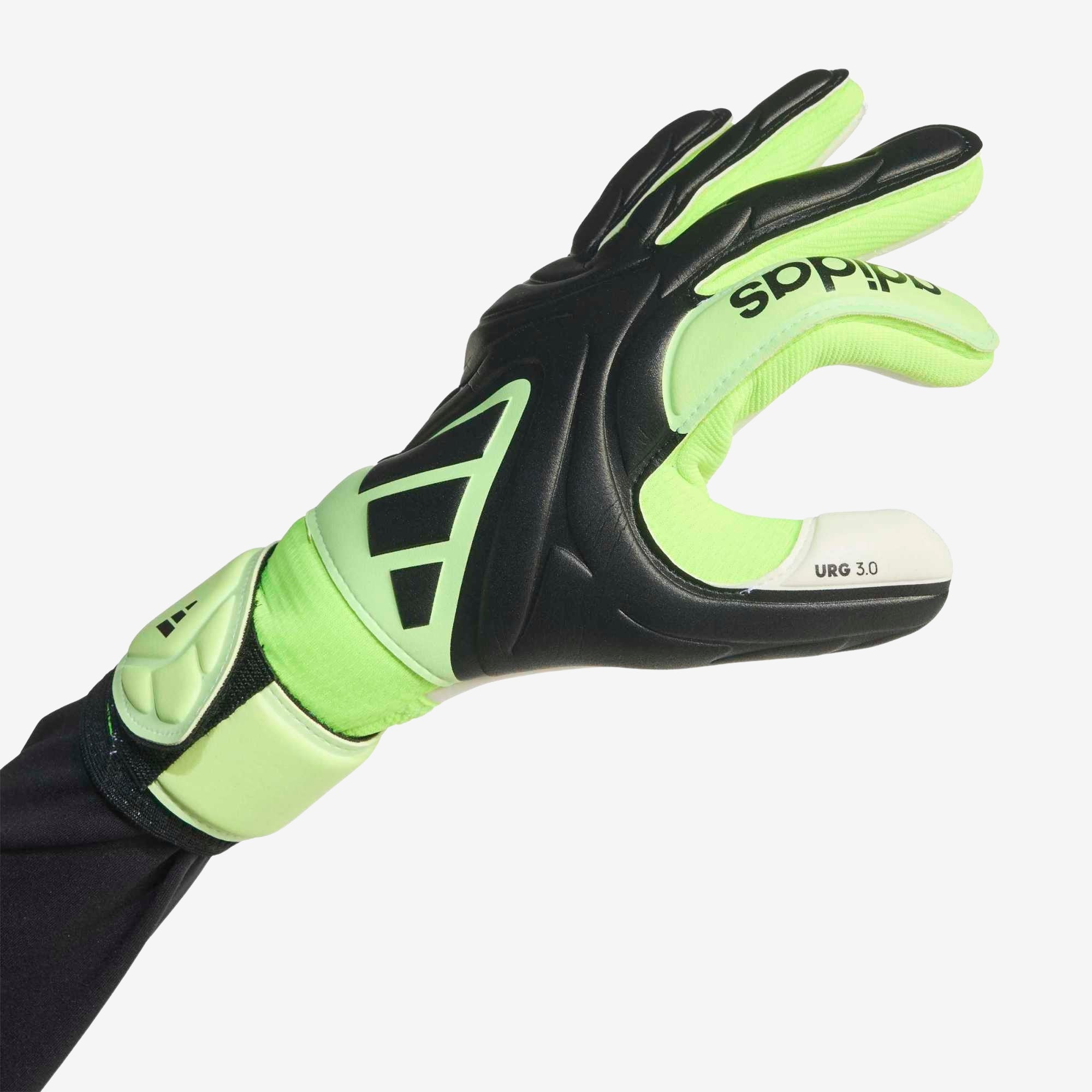 adidas Jr. Copa League Goalkeeper Gloves - Black / Black / Lucid Lemon