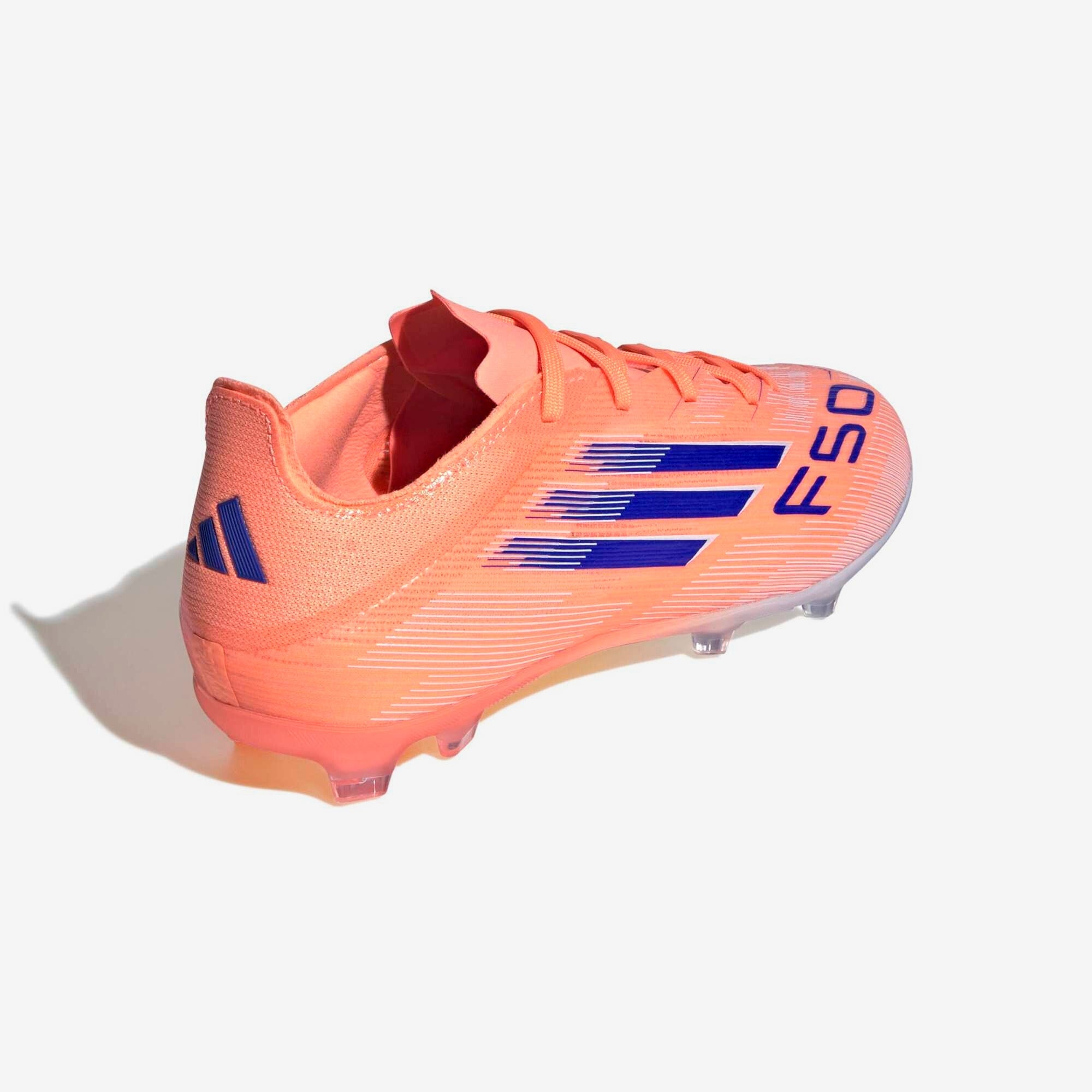 adidas Jr. F50 Elite Big Kids' Firm-Ground Low-Top Soccer Cleats - Beam Orange / Lucid Blue / Cloud White