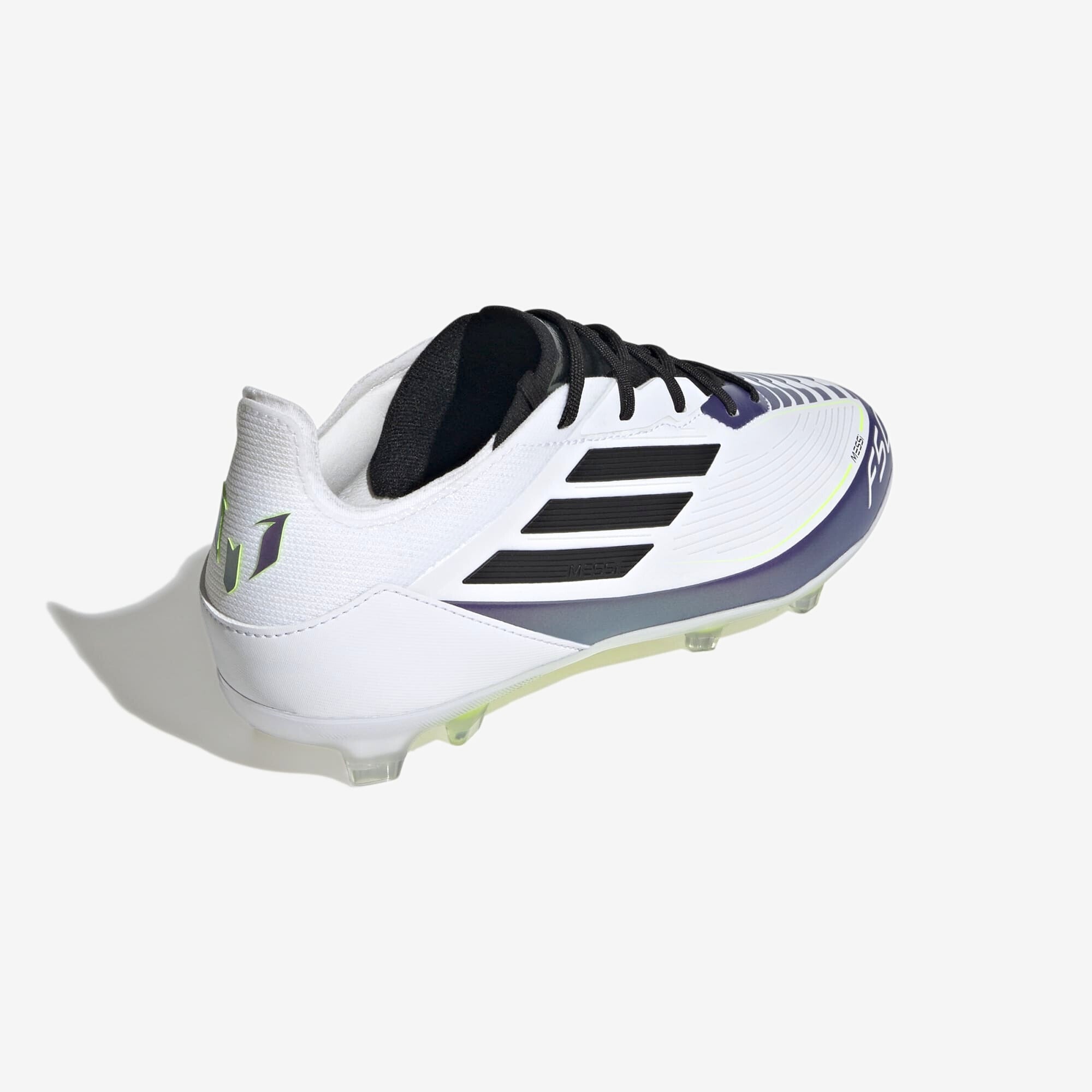 adidas Jr. Messi F50 Pro Little/Big Kids' FG Low-Top Soccer Cleats - Cloud White / Core Black / Purple