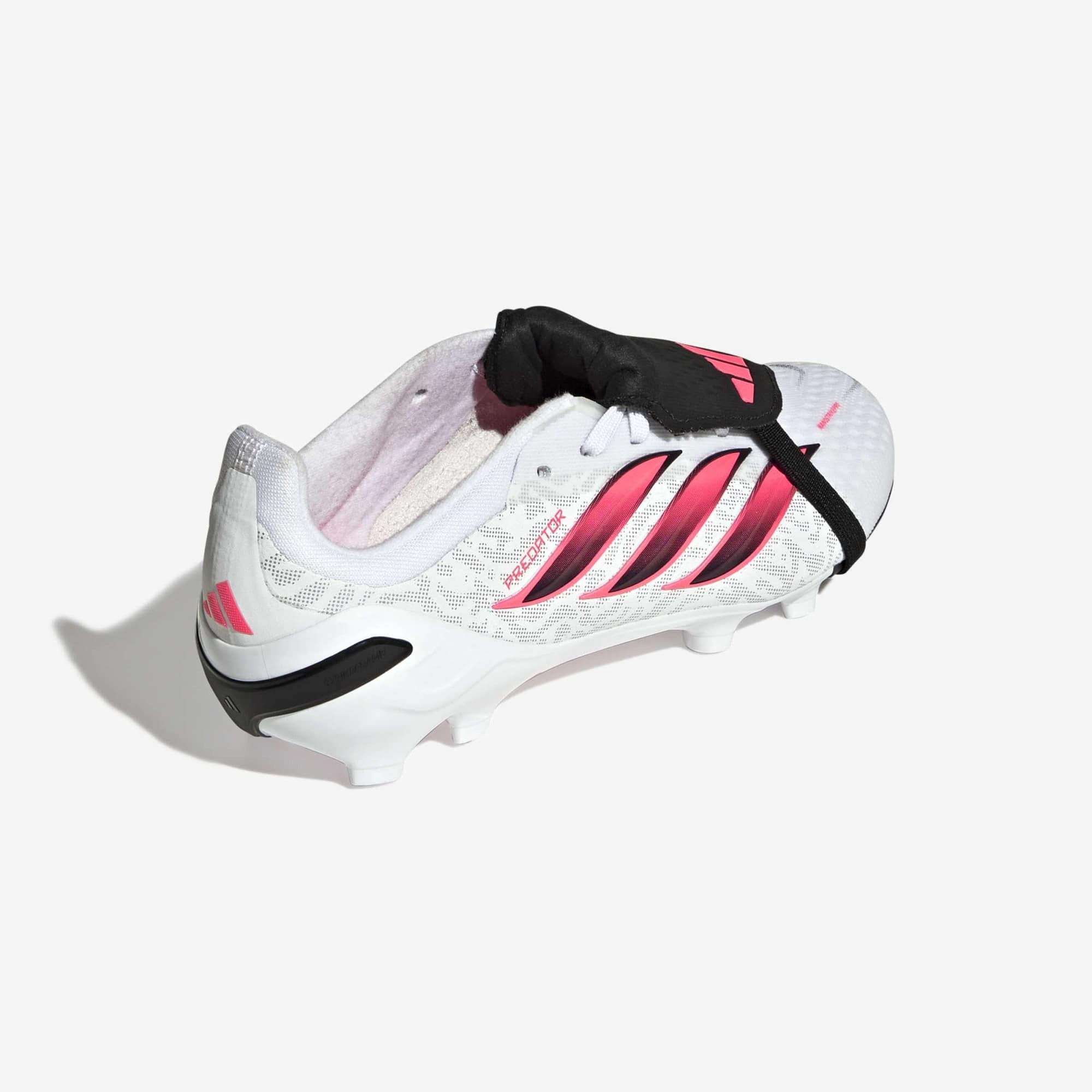 adidas Jr. Predator Elite Fold-Over Tongue Big Kids' Firm-Ground Low-Top Soccer Cleats - Cloud White / Solar Turbo / Core Black
