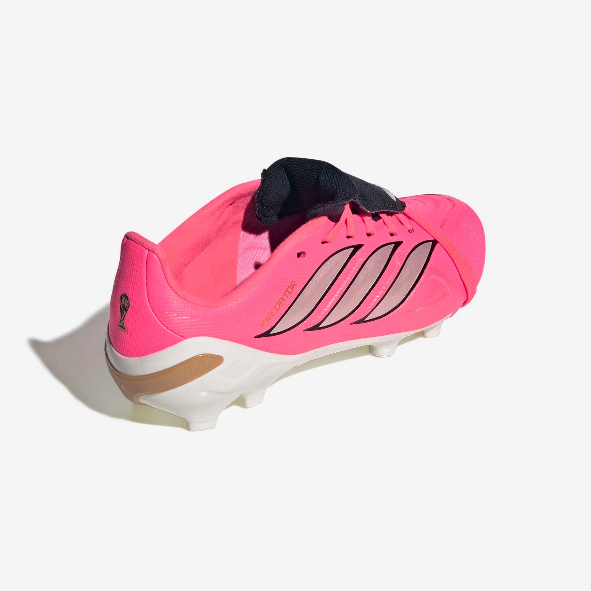 adidas Jr. Predator League Fold-Over Tongue Big Kids' Firm-Ground Low-Top Soccer Cleats - Solar Turbo / Thermal Chrome / Core Black