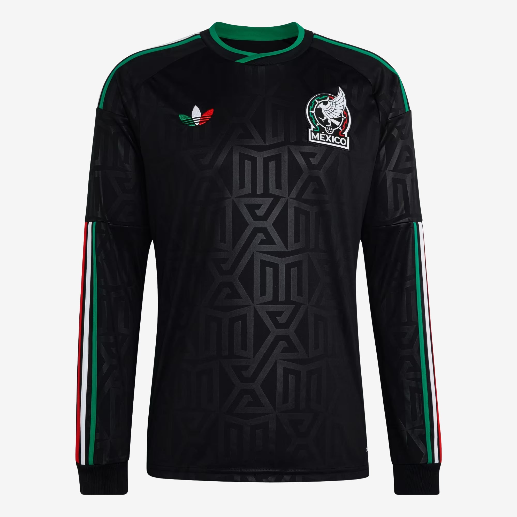 adidas Mexico 2026 Stadium Third Men's Soccer Long-Sleeve Jersey - Black
