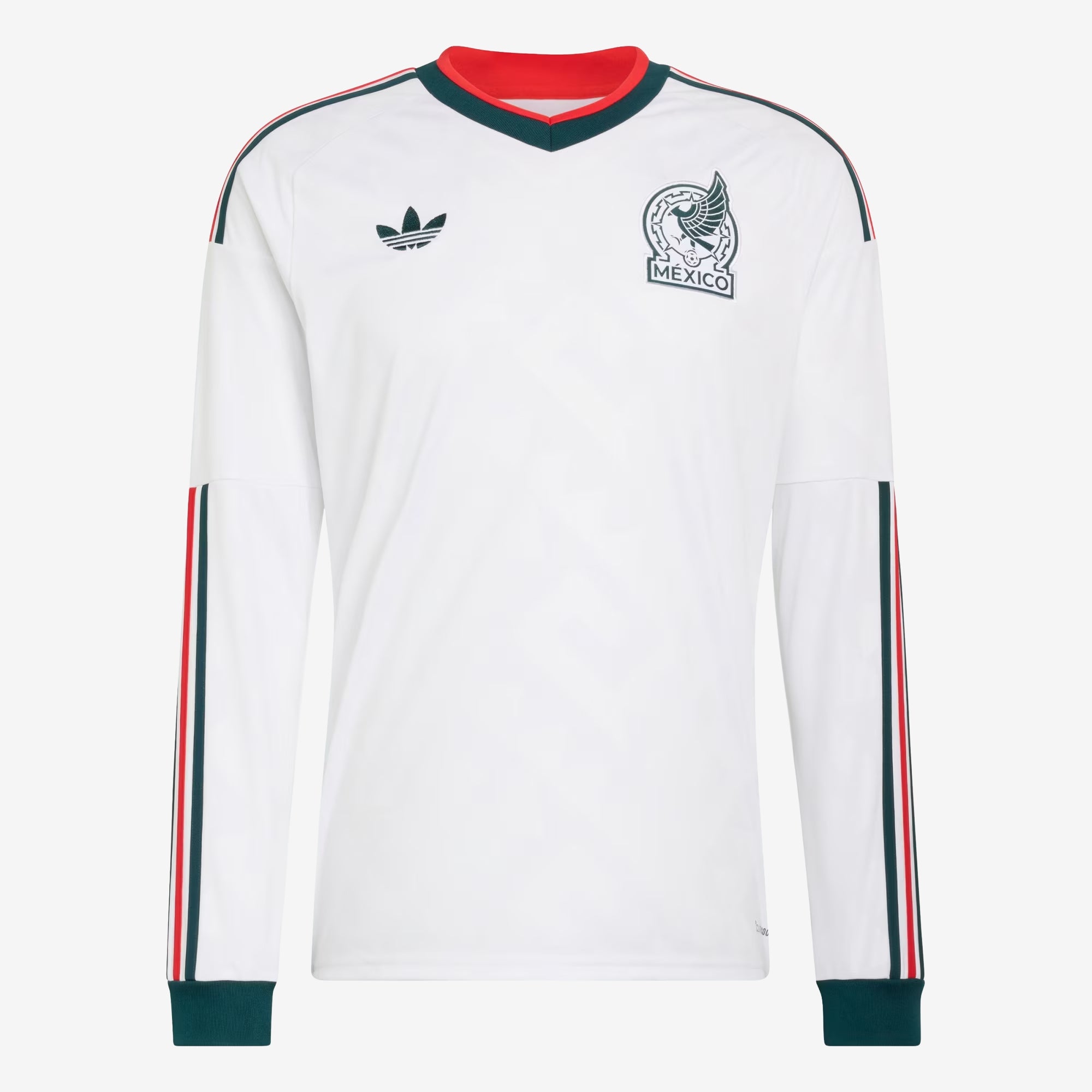 adidas Mexico 2026 Stadium Away Men's Soccer Long-Sleeve Jersey - White