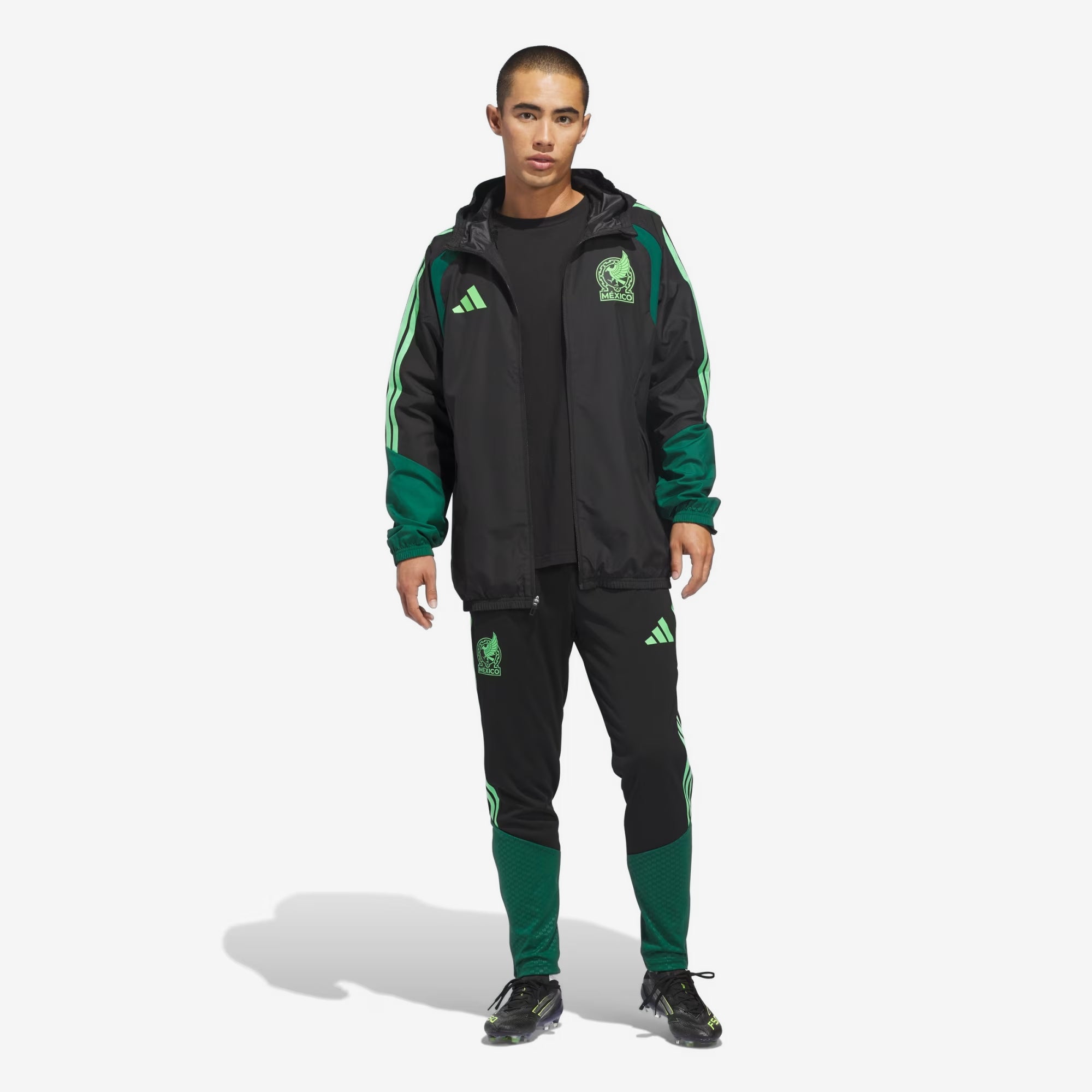adidas Mexico 2026 Tiro All Weather Men's Soccer Jacket - Black