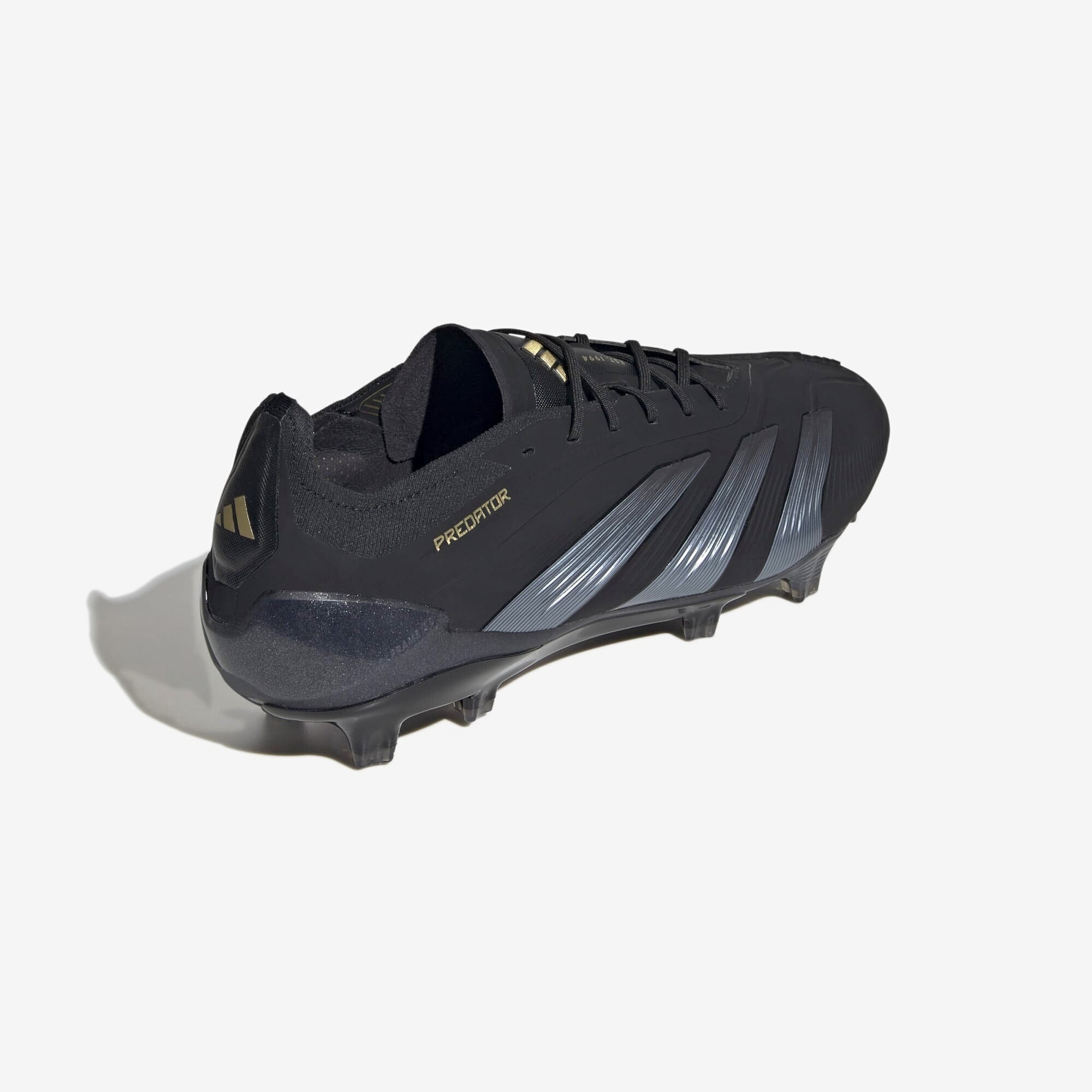 adidas Predator Elite FG Low-Top Soccer Cleats - Core Black / Carbon / Gold Metallic