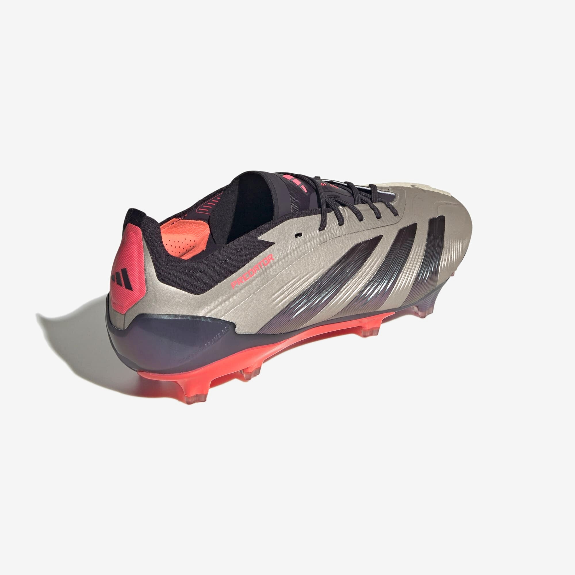 adidas Predator Elite FG Low-Top Soccer Cleats - Platinum Metallic / Aurora Black / Carbon