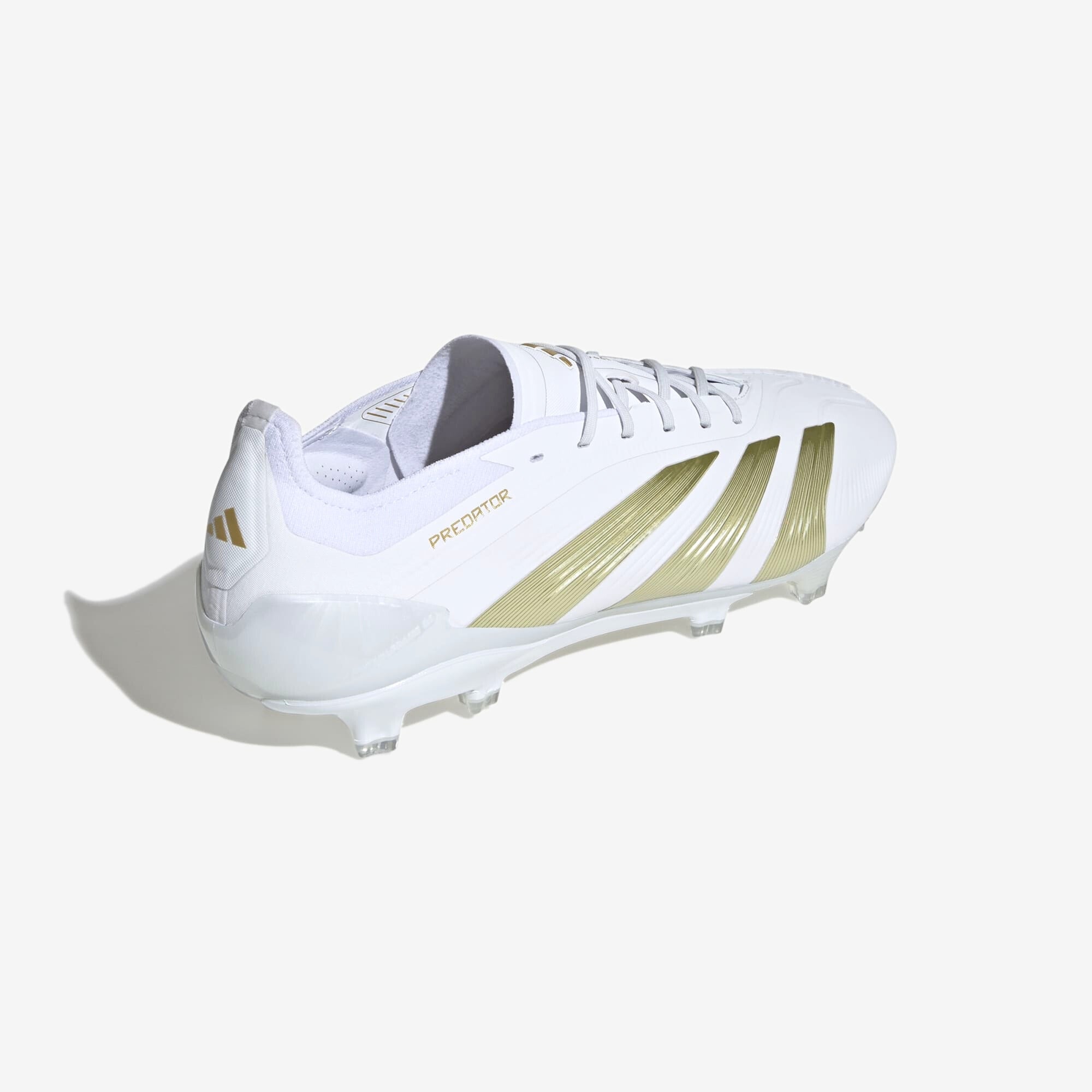 adidas Predator Elite FG Low-Top Soccer Cleats - Cloud White / Gold Metallic / Cloud White