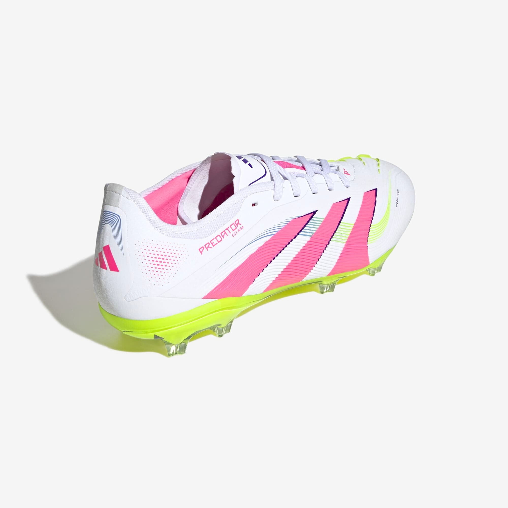 adidas Predator Pro FG Low-Top Soccer Cleats - Cloud White / Lucid Pink / Lucid Lemon