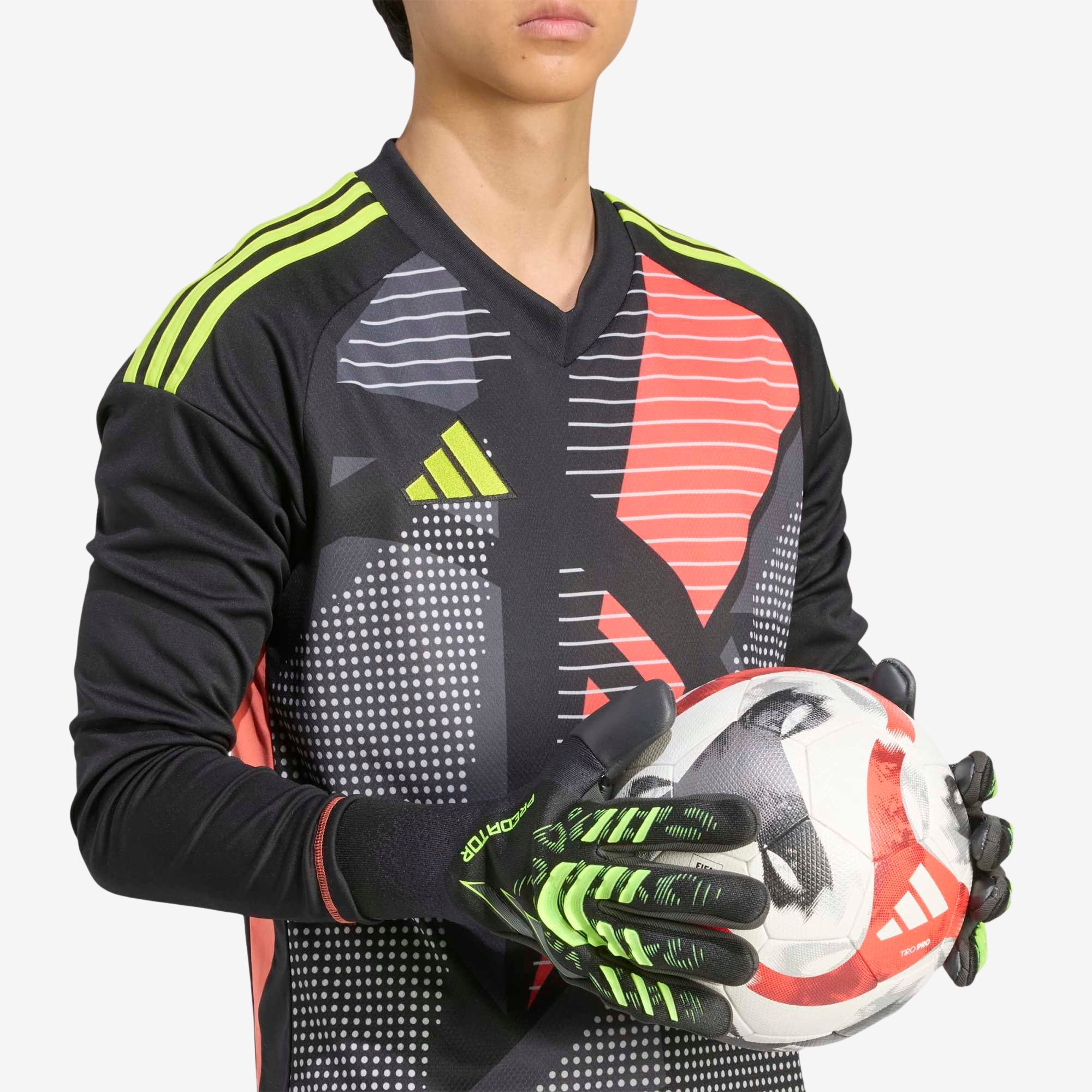 adidas Predator Pro Goalkeeper Gloves - Black / Carbon / Lucid Lemon