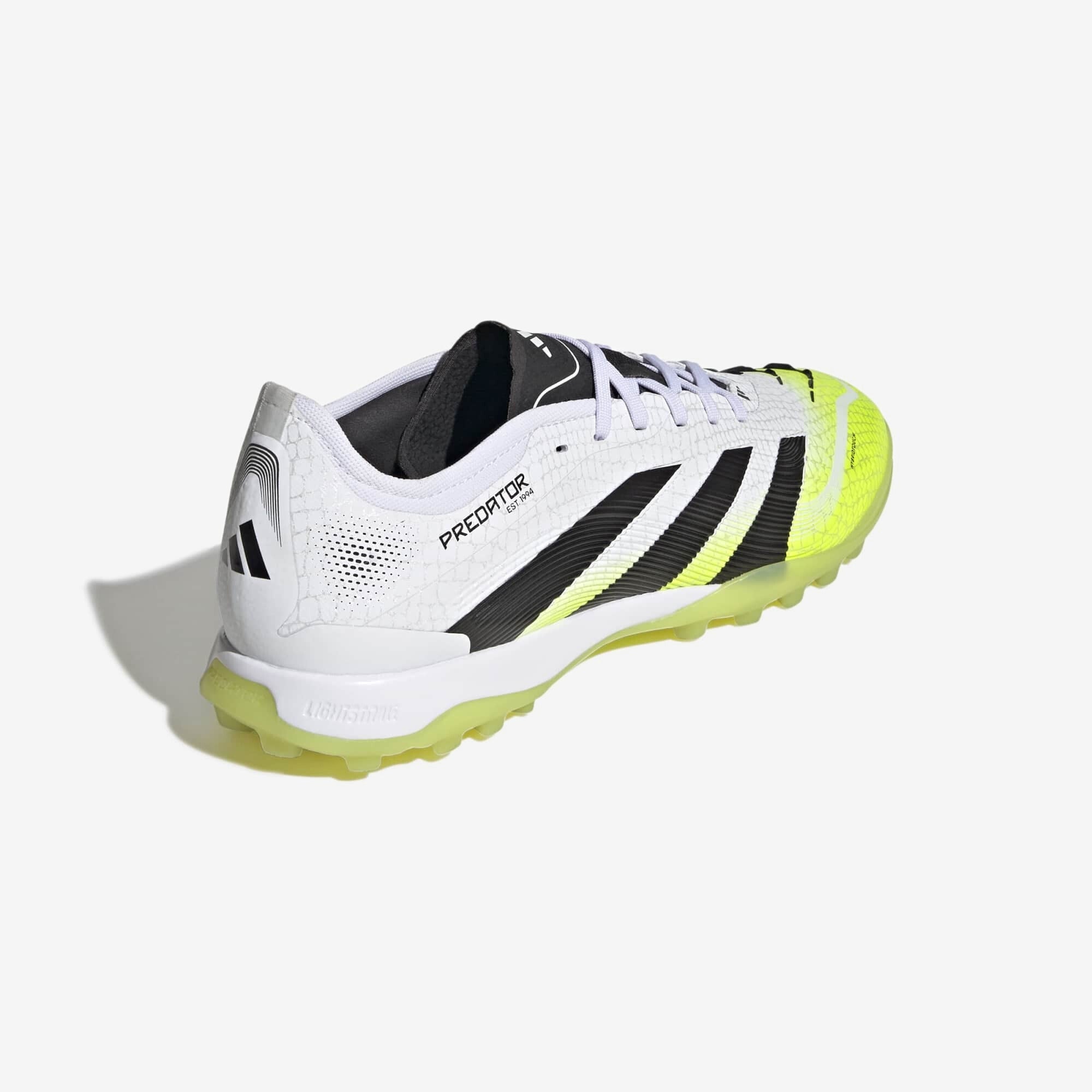 adidas Predator Pro Turf Low-Top Soccer Shoes - Cloud White / Core Black / Lucid Lemon