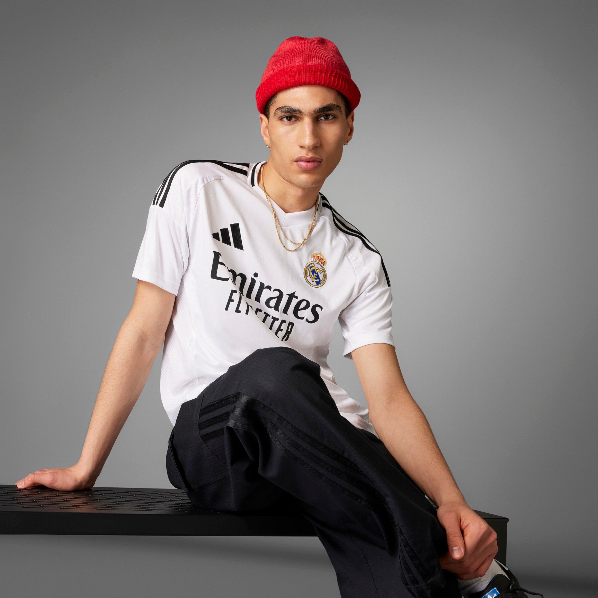 adidas Real Madrid 2024/25 Stadium Home Men's AEROREADY Soccer Replica Jersey - White