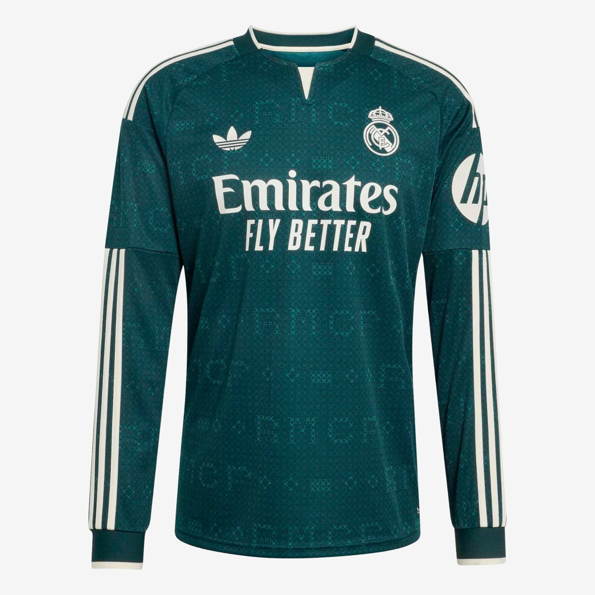 adidas Real Madrid 2026/27 Stadium Away Men's Soccer Long-Sleeve Jersey - Aurora Ivy