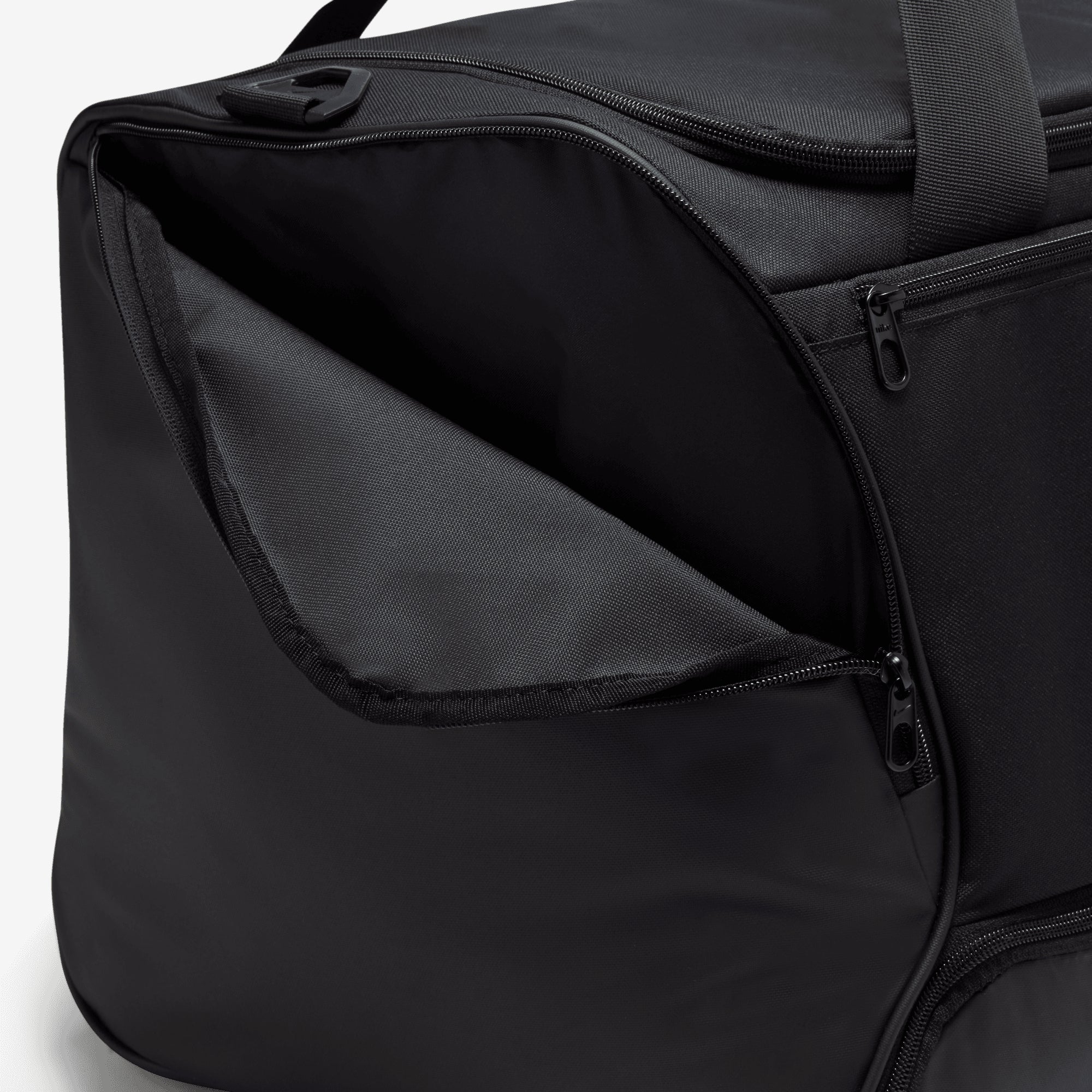 Nike Academy Team Soccer Duffel Bag (Large, 95L) - Black/Black/White