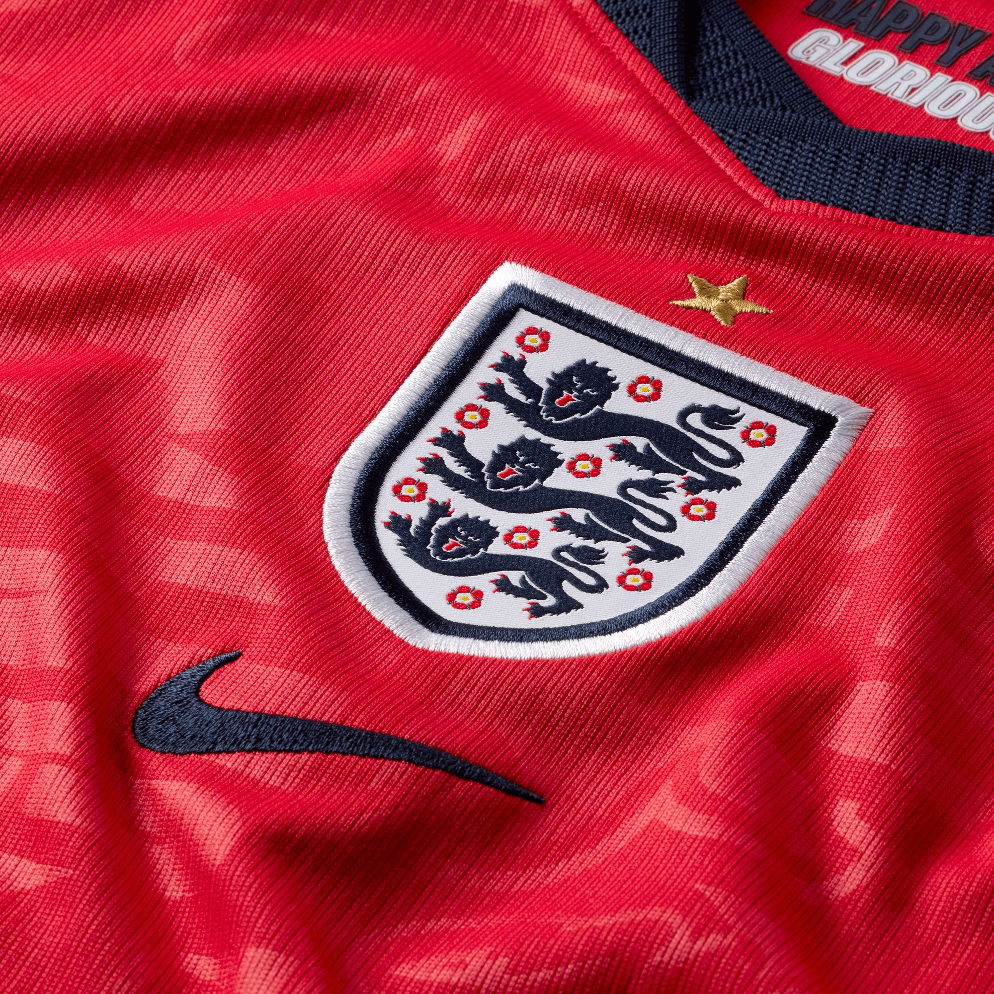 Nike England 2026 Stadium Away Big Kids' Dri-FIT Soccer Replica Jersey - Speed Red/Obsidian/White/Obsidian