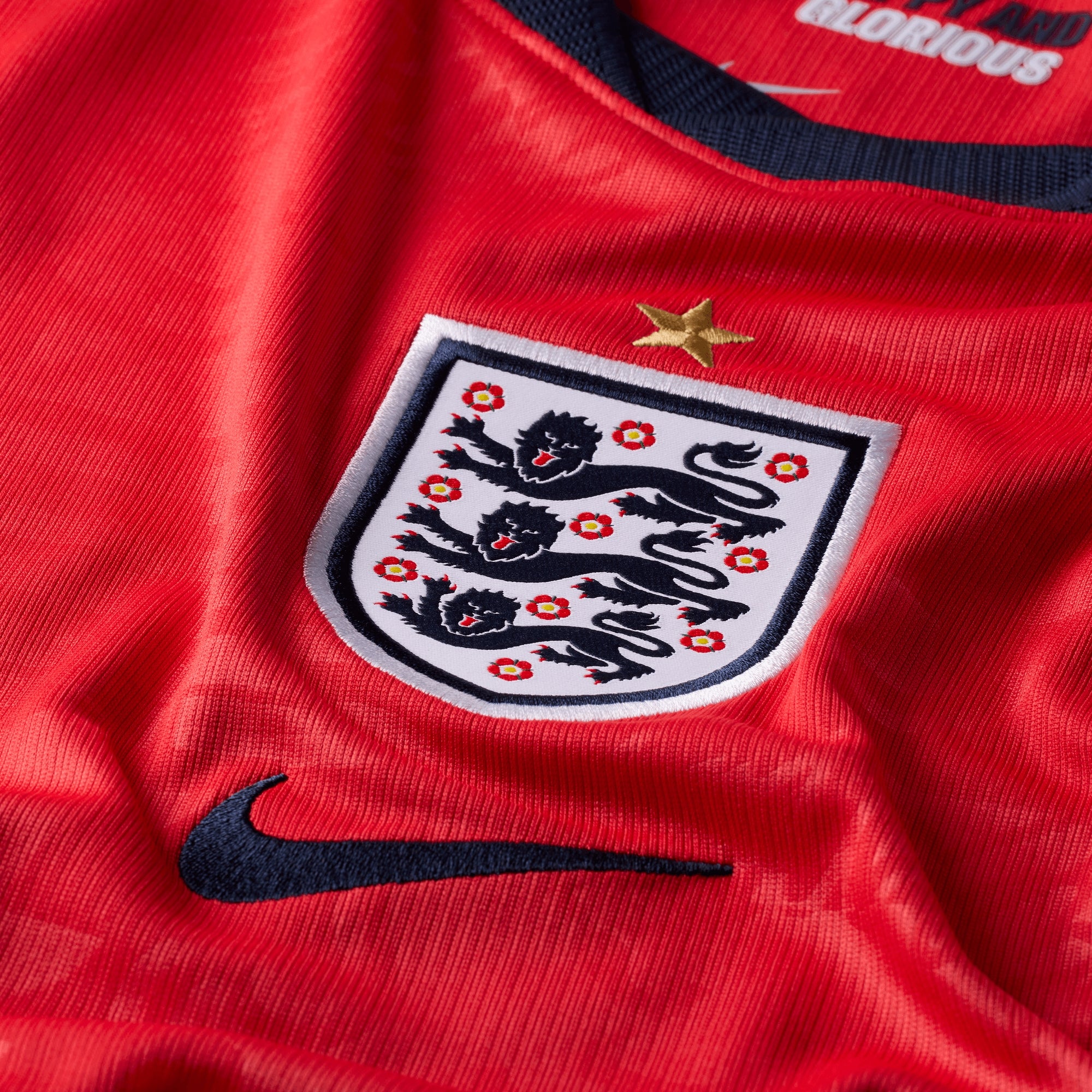 Nike England 2026 Stadium Away Men's Dri-FIT Soccer Replica Jersey - Speed Red/Obsidian/White/Obsidian